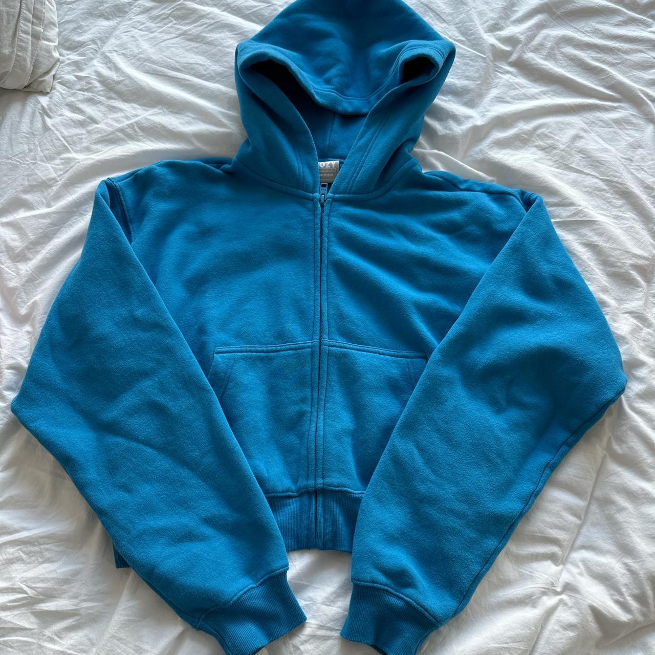 Aritzia Women's Blue Hoodie | Depop