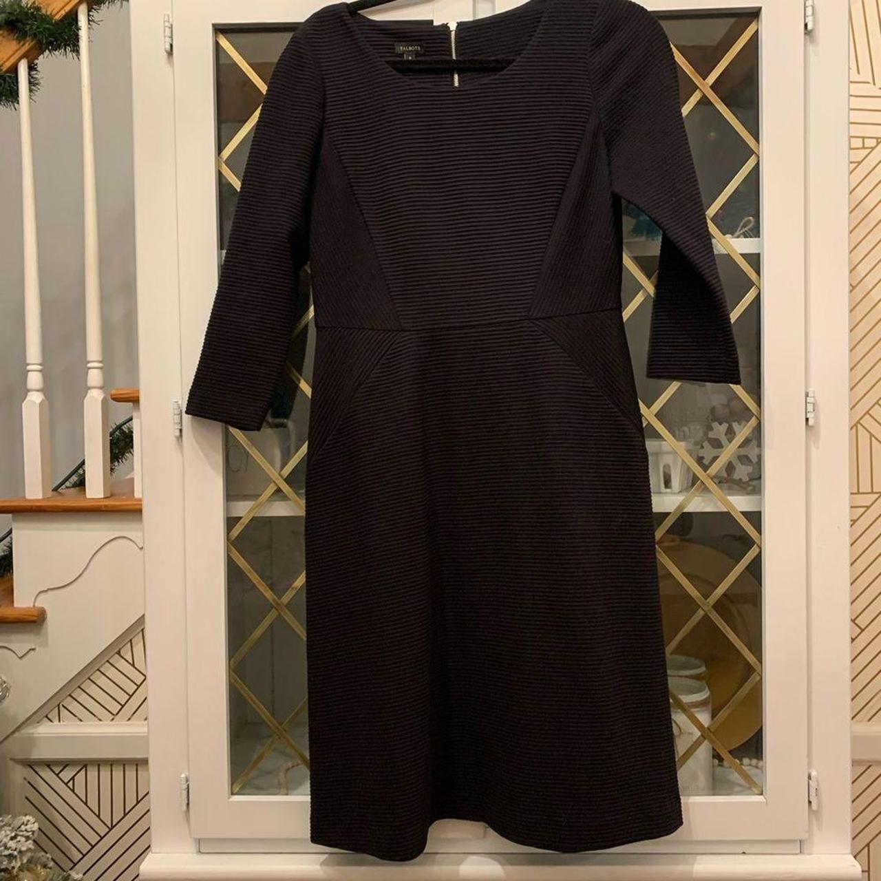 Talbots Thick Quilted Black Dress perfect Depop