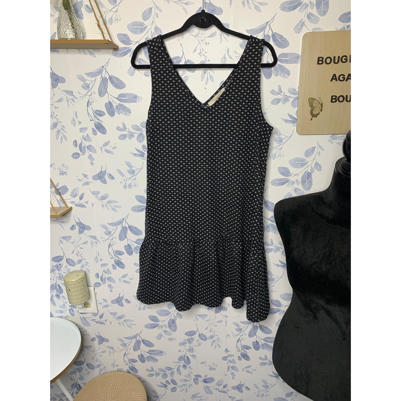 Loft black and white hot sale dress