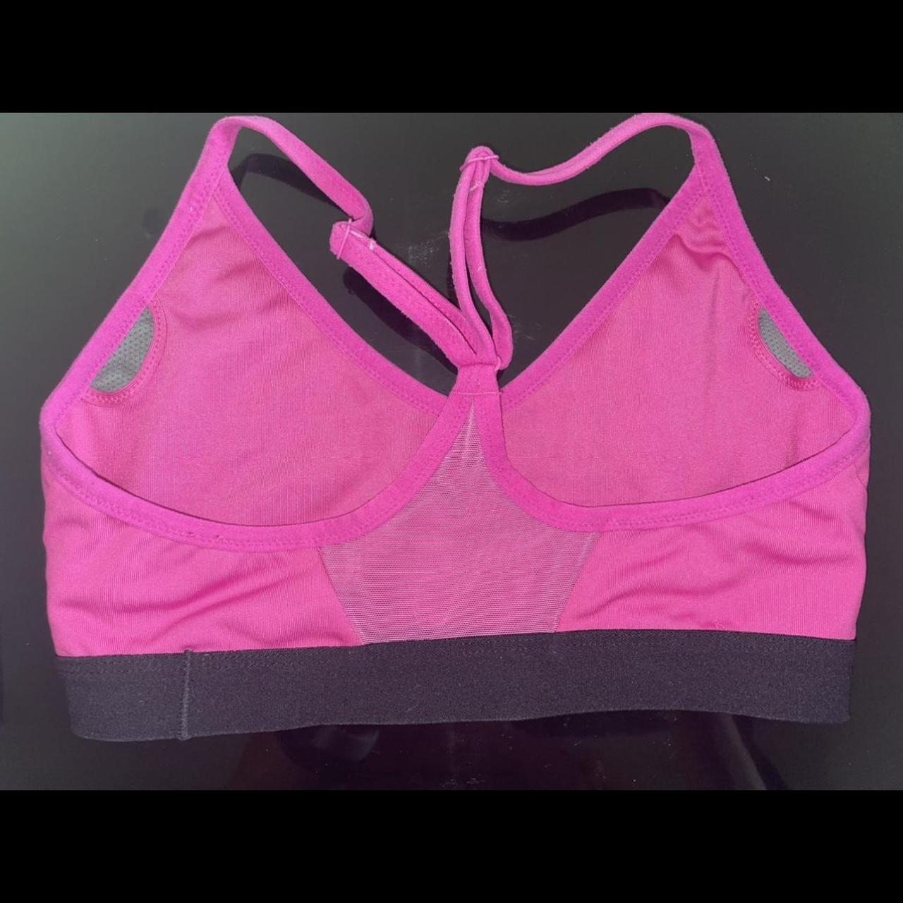 nike bra pink color: pink size: s smoke free... - Depop