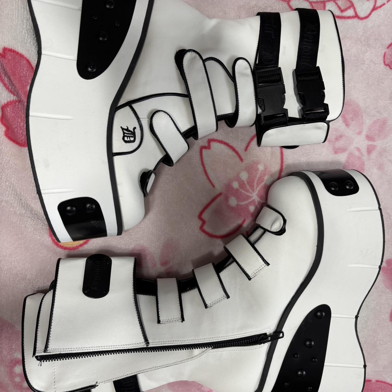 Demonia Women's Platform Boots - White/Multi - US… - image 1