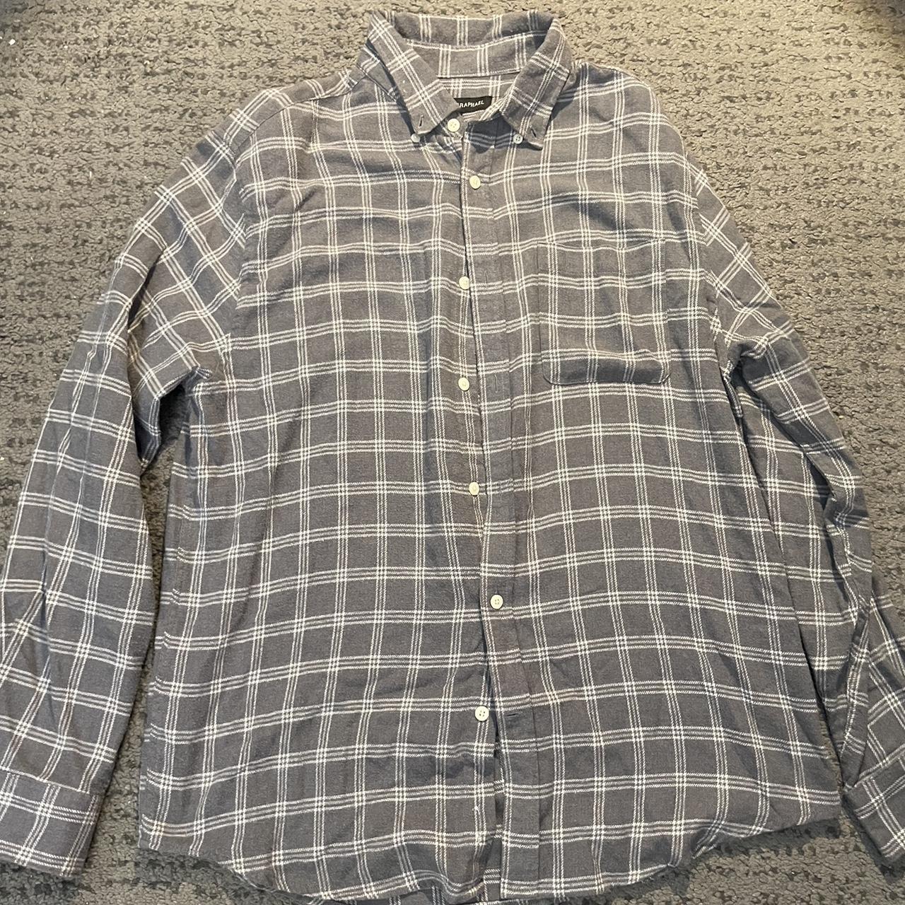 Men’s grey flannel, size L #Flannel #Vintage - Depop