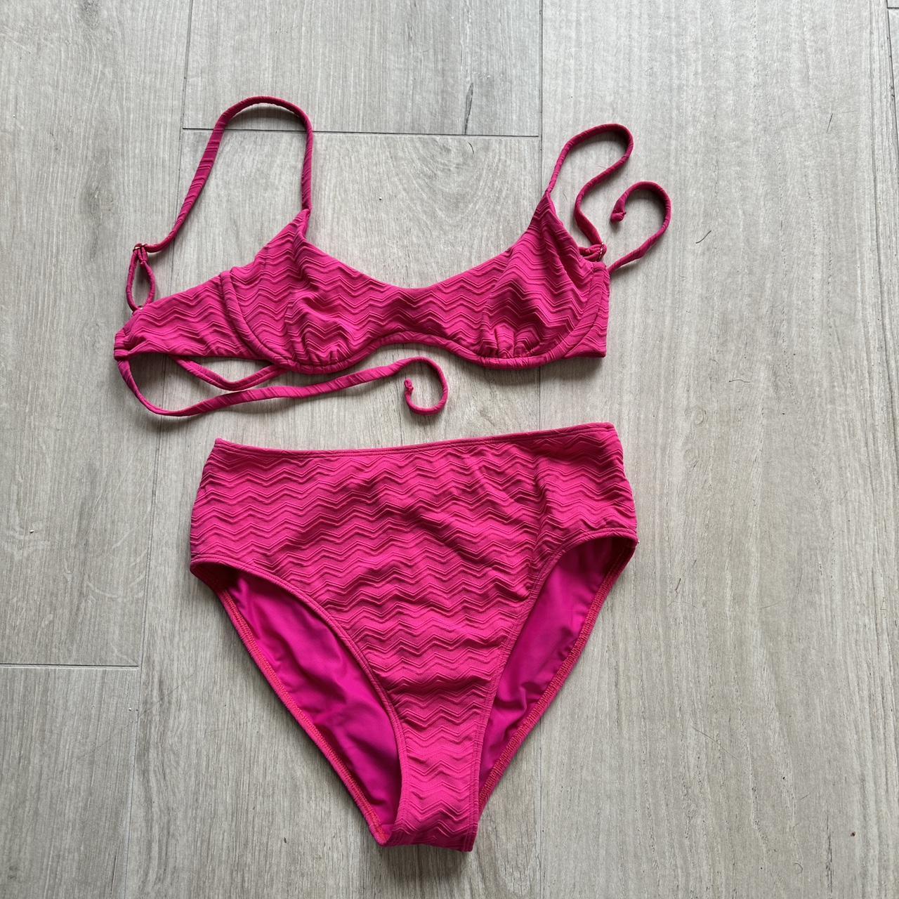 Pink high waisted bikini set online