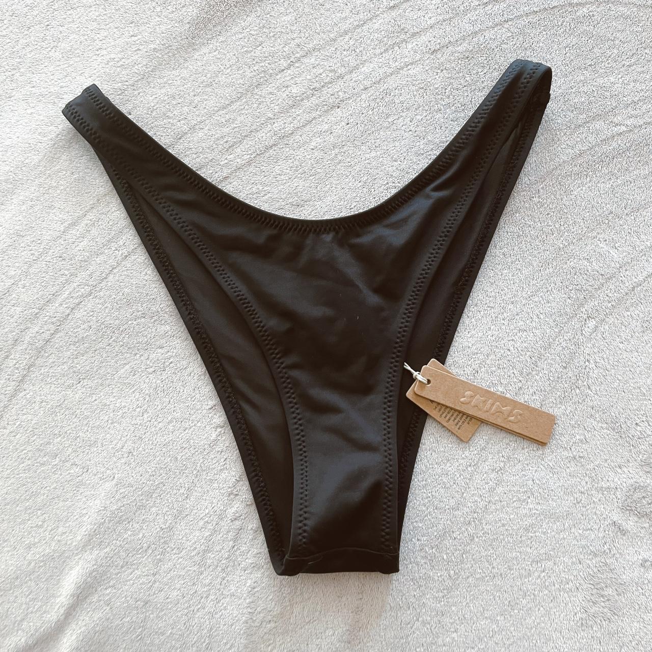 Skims Women's Black Bikini-and-tankini-bottoms | Depop