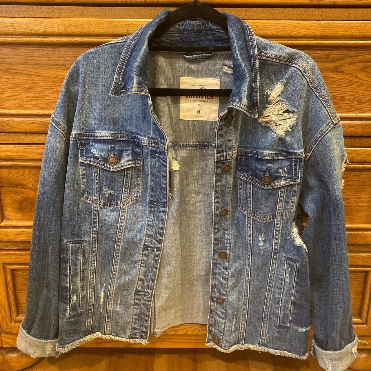 Hollister ripped hotsell denim jacket