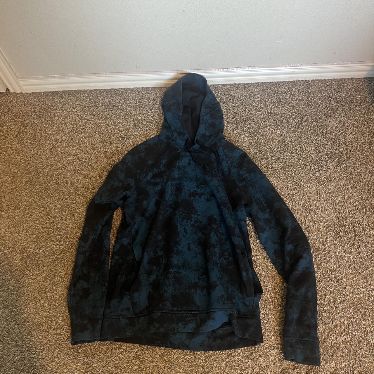 Blue and Black Mens lulu lemon hoodie size large - Depop