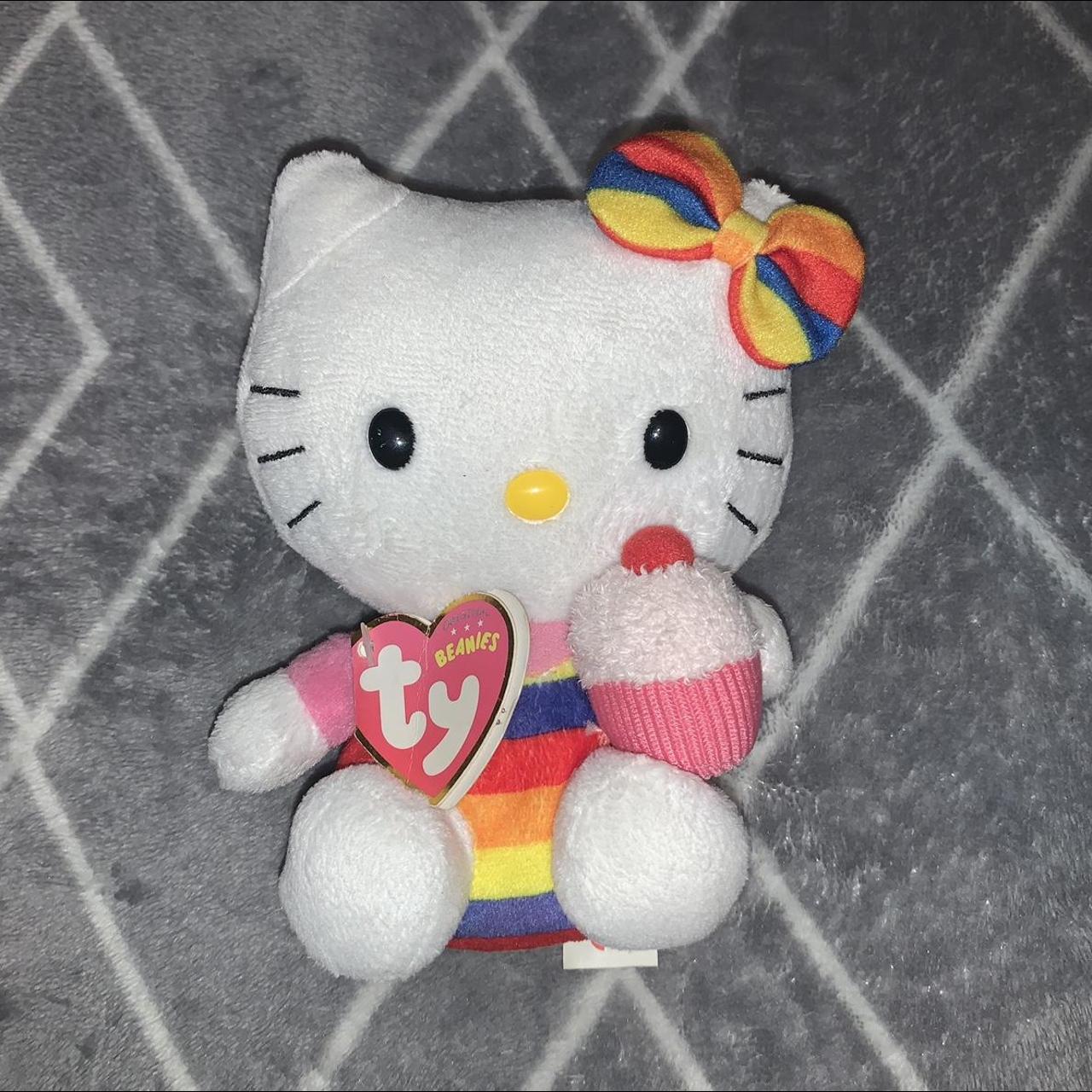 2011 Hello Kitty plush teddy with cupcake and... - Depop