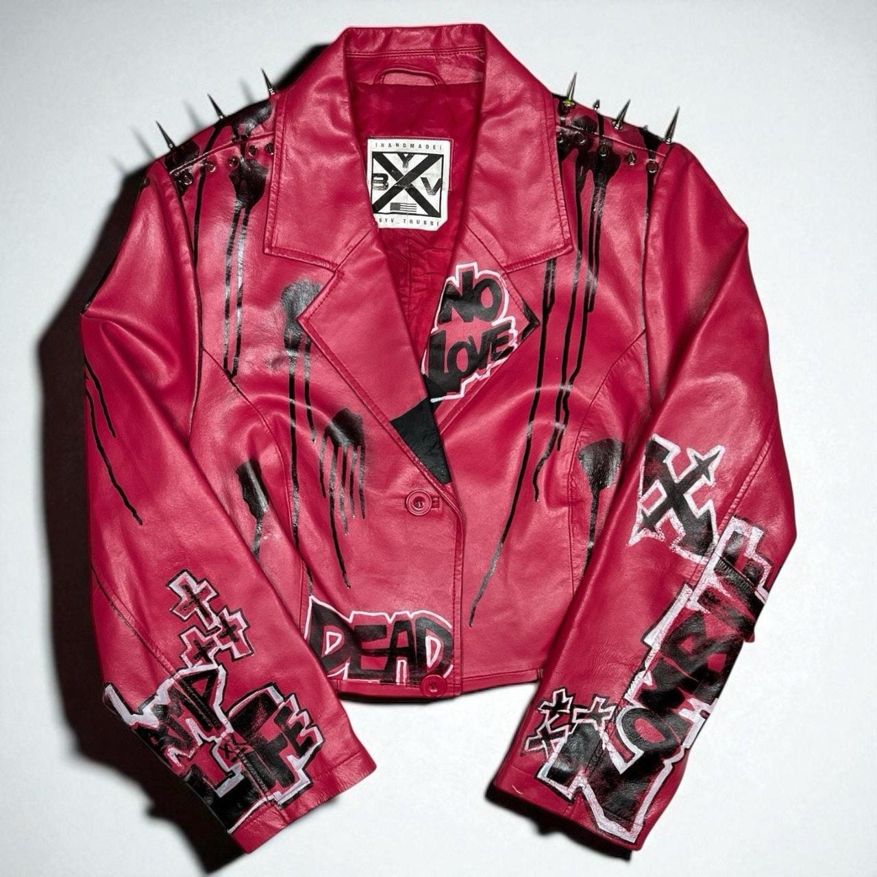 Source Unknown Women's Bomber Jacket - Red/Black … - image 2