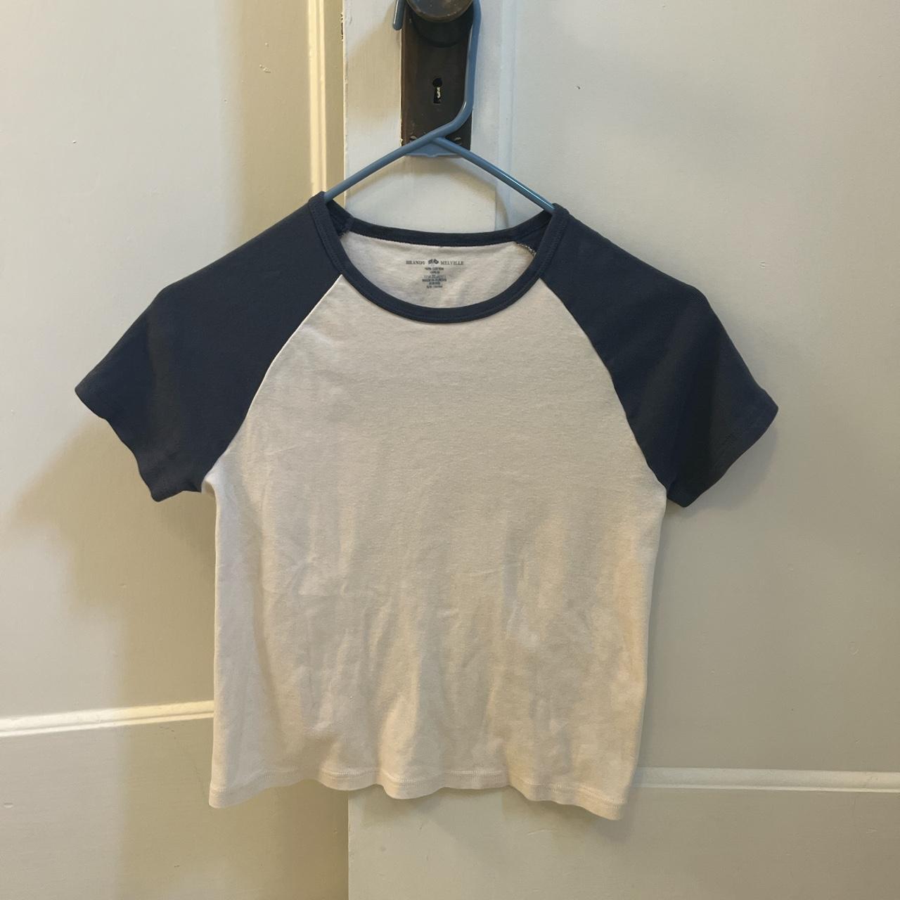 off white brandy baseball tee Depop