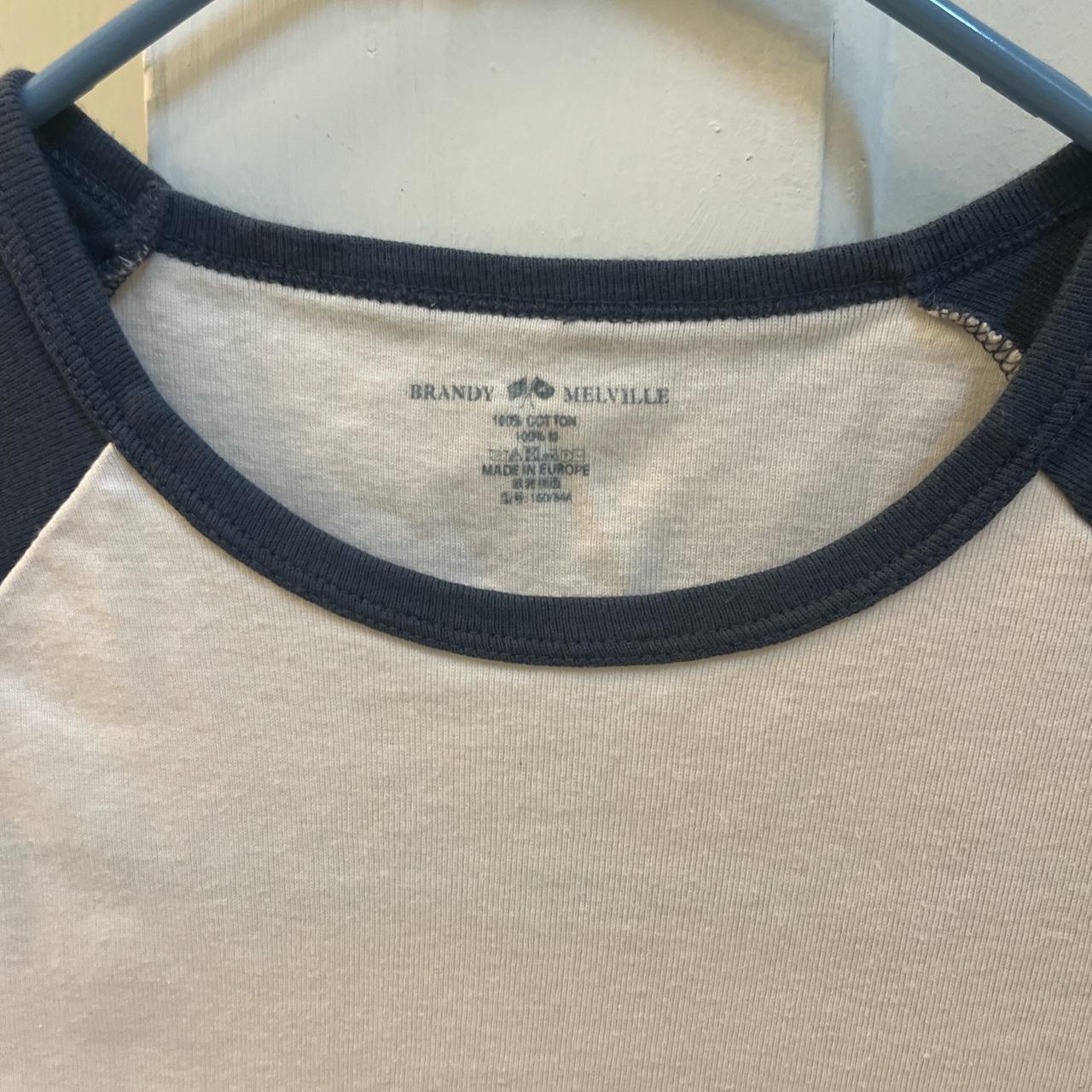 off white brandy baseball tee Depop