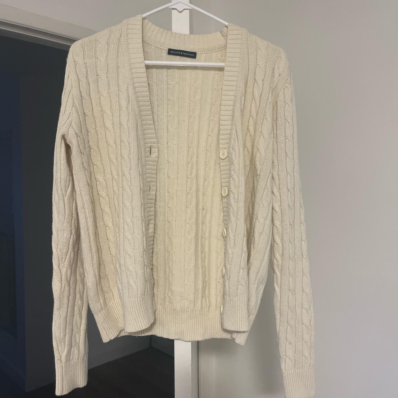off white knit cardigan - not sold online anymore - Depop