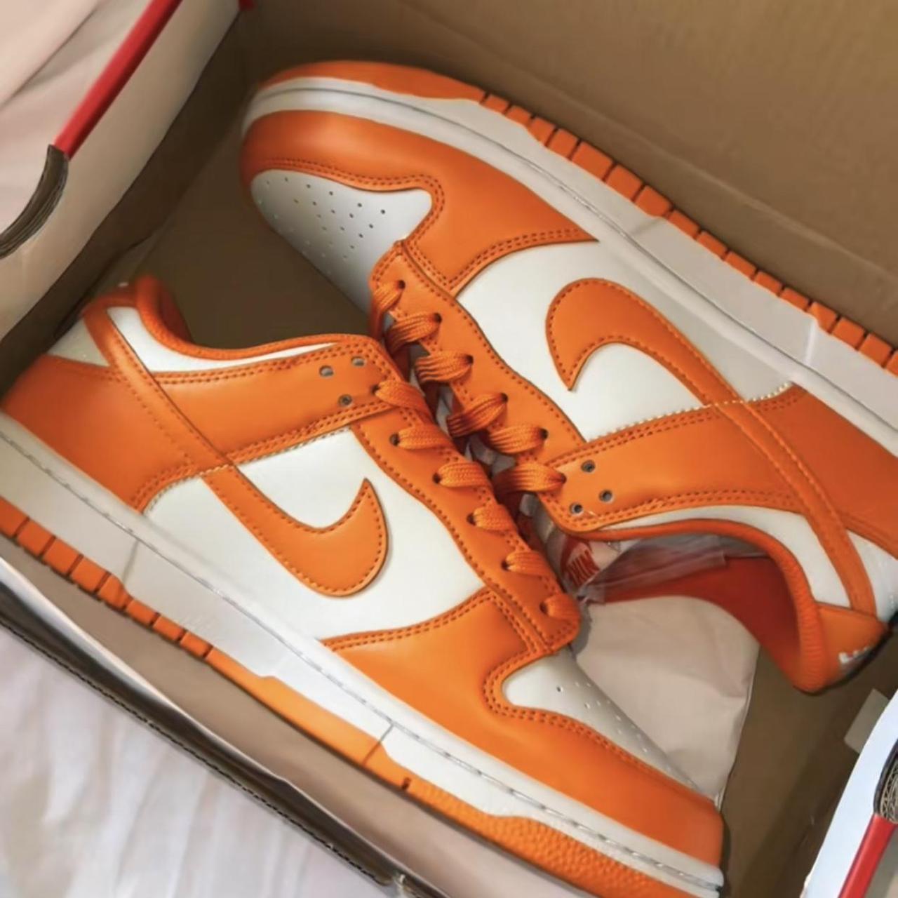 Orange Nike low dunks Selling cheap Available in... - Depop