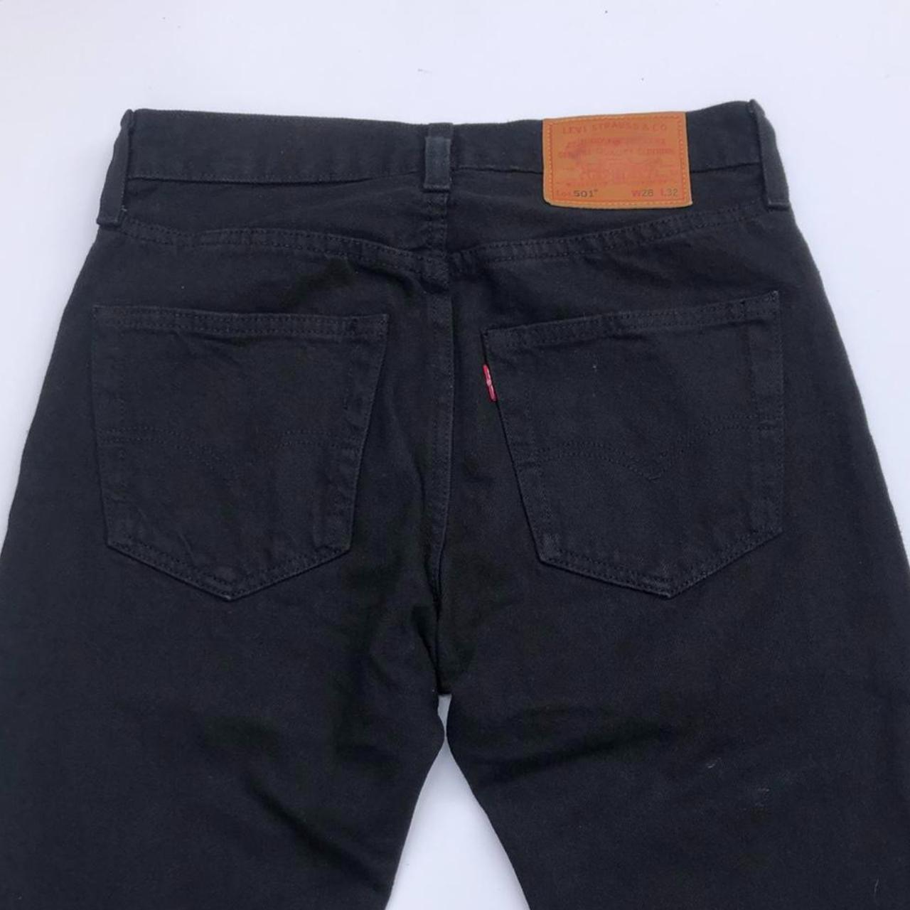 LEVI'S 501 JEANS : STRAIGHT LEG FIT BLACK SIZE 28 x... - Depop