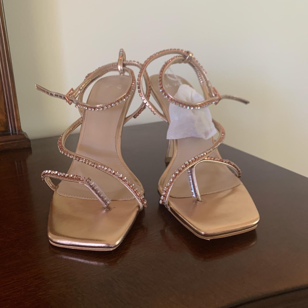 Novo Zilpha Rose Gold Size 9 Strappy heel Heel... Depop