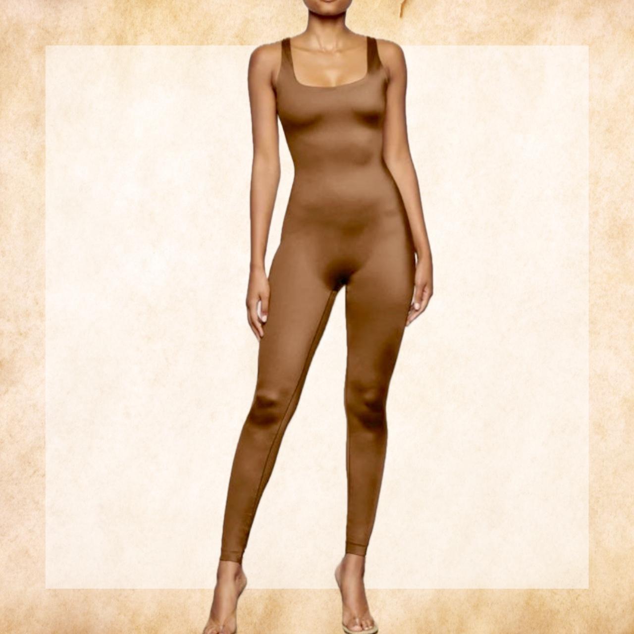 buying SKIMS All In One Square Tank Brown Jumpsuit Onesie