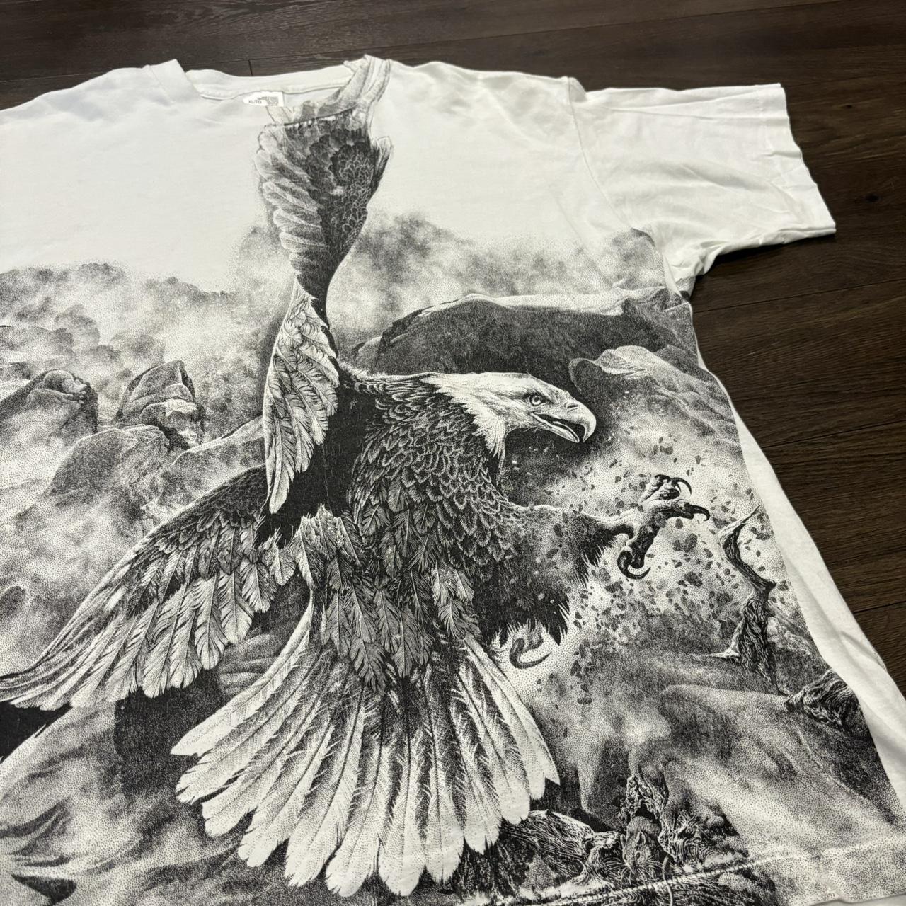 Vintage 90s All over Print selling Eagle Tee