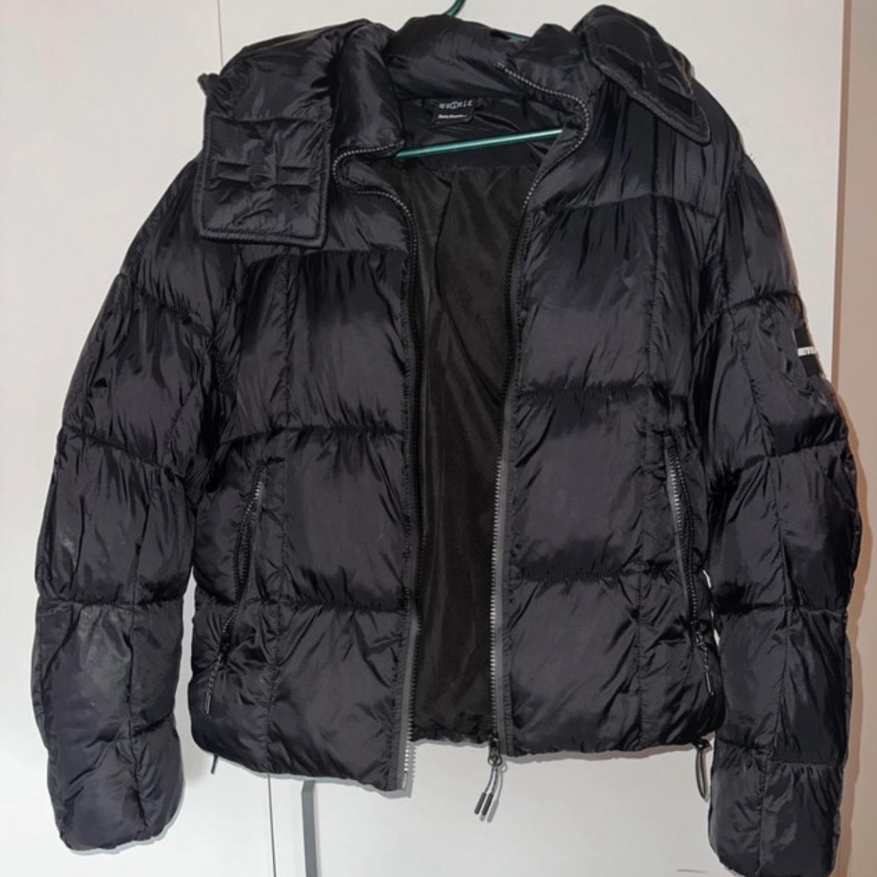 Iets Frans Black Riga Puffer Jacket Worn a couple... - Depop