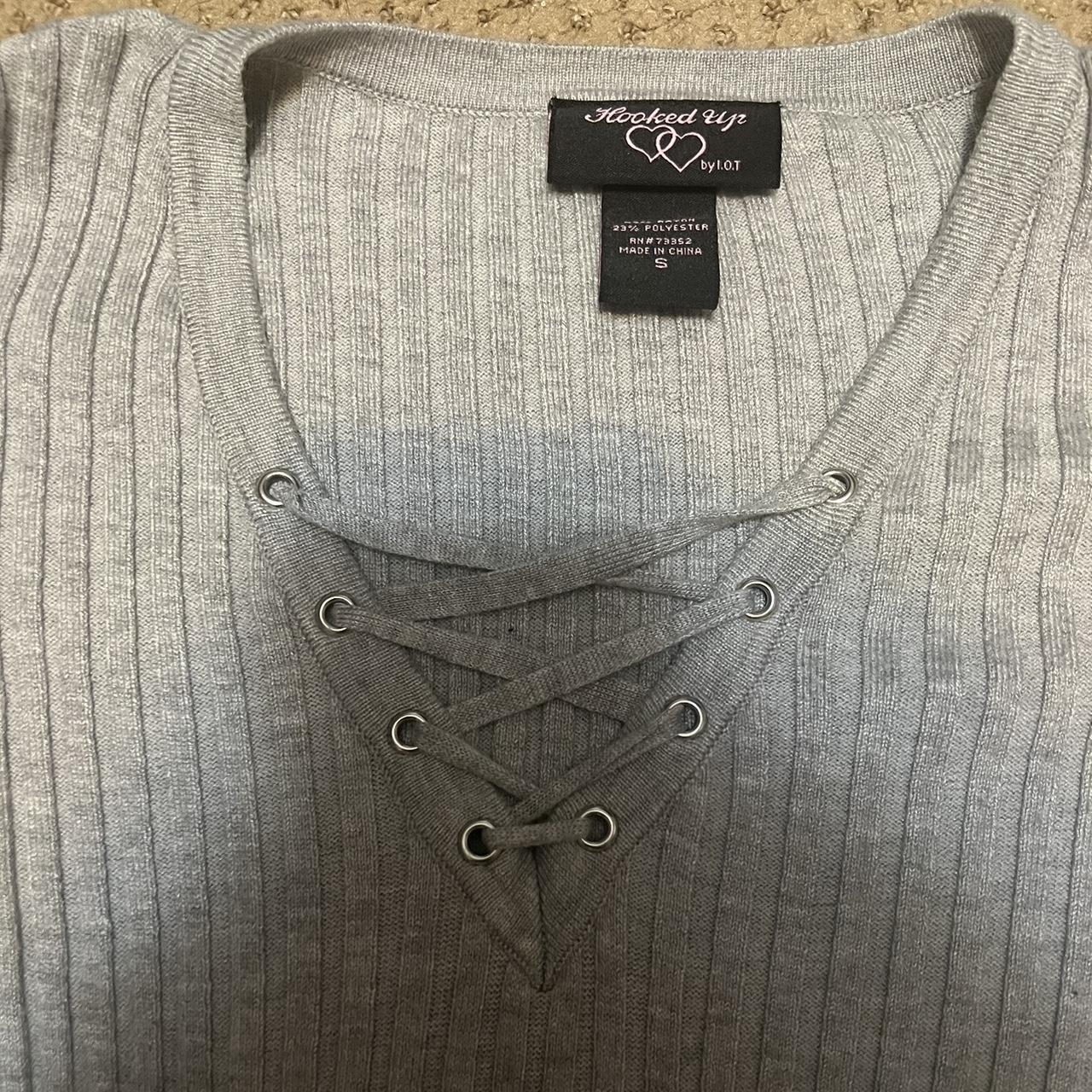 Hooked Up by IOT Women's Grey Shirt (2)