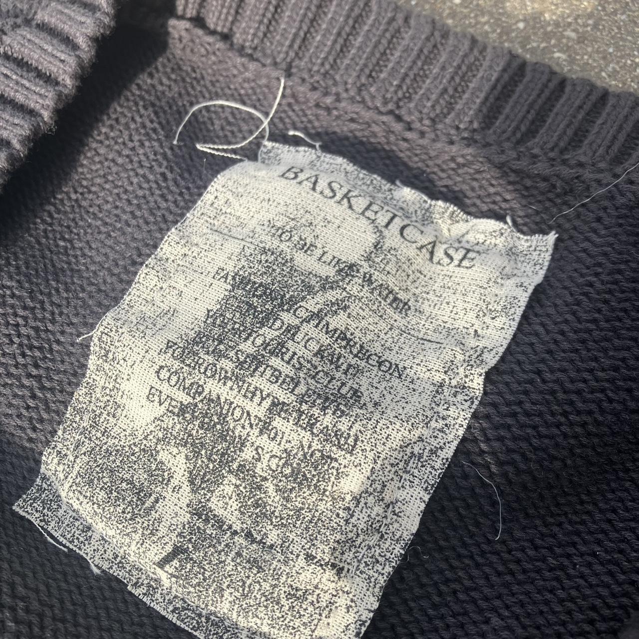 Basketcase Gallery Boxy Raw College Knit | Depop
