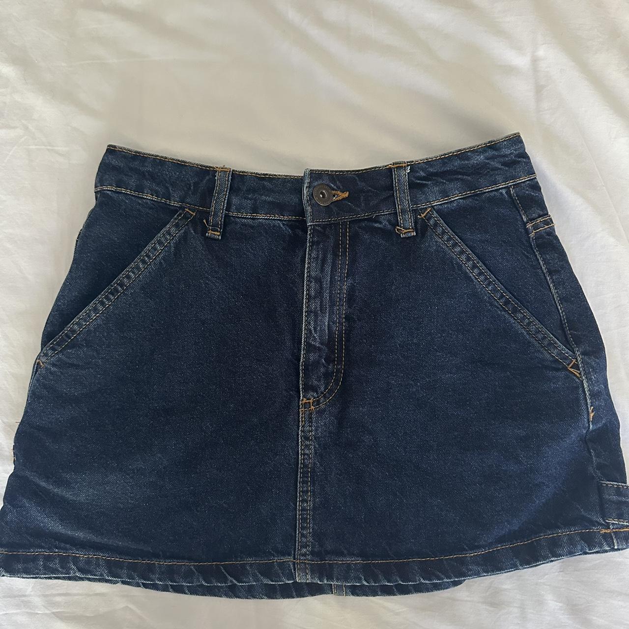 Cotton on denim skirt back has such a cool design... Depop