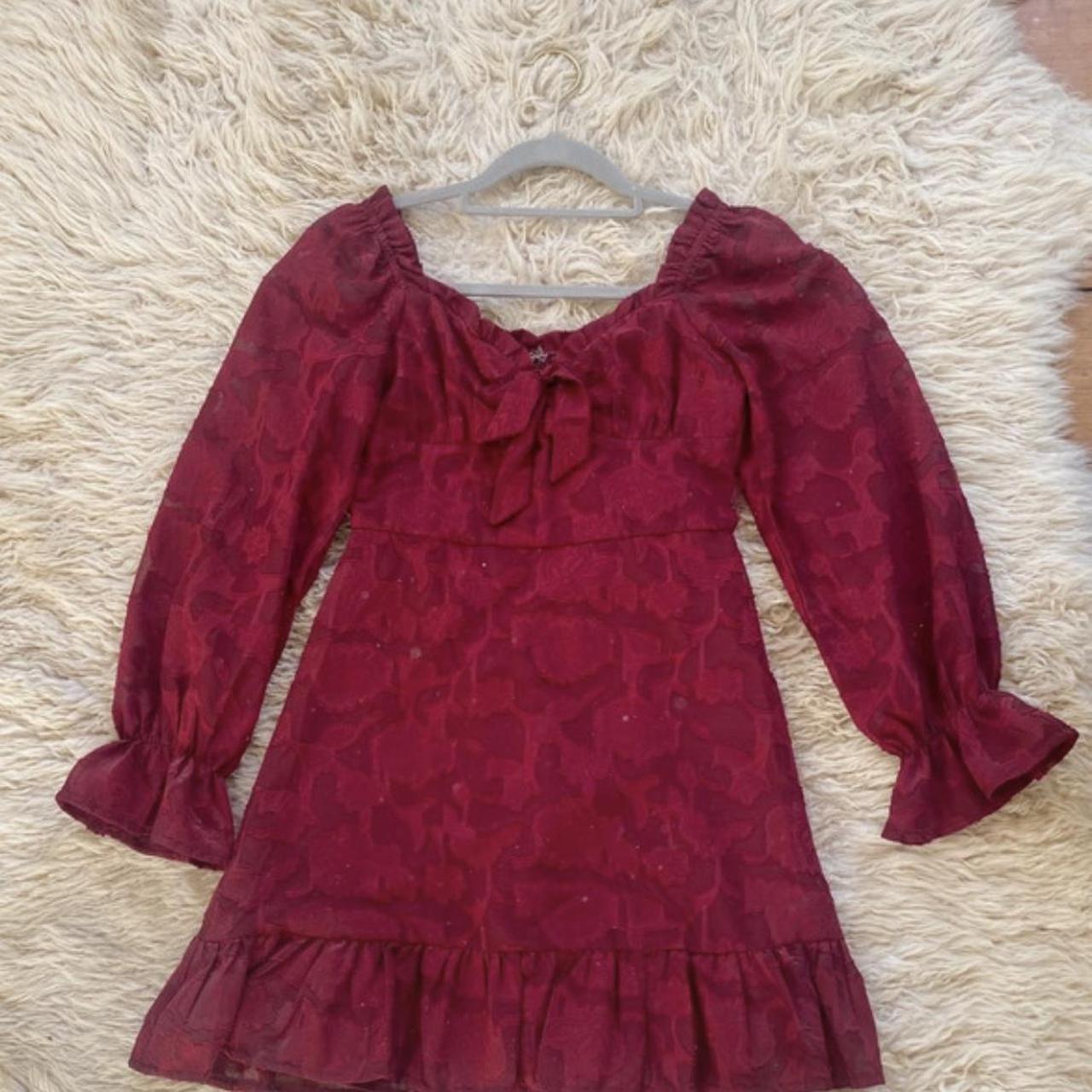 Kiss The Sky Women's Red Dress Depop