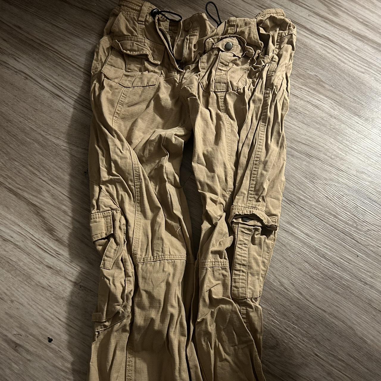 tan cargo pants brandy melville adjustable waist