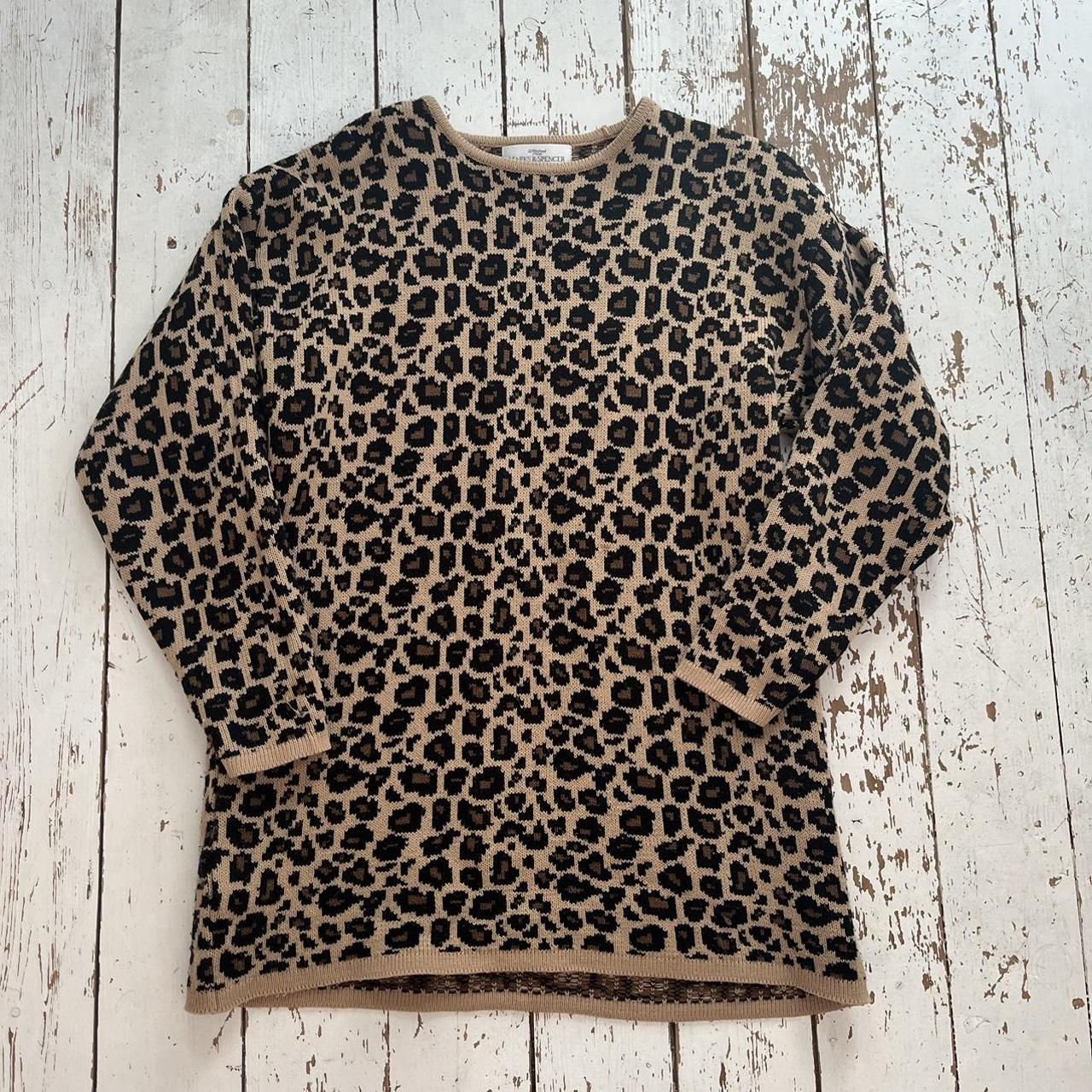 Vintage M&S leopard print jumper size m/l Tag says... - Depop