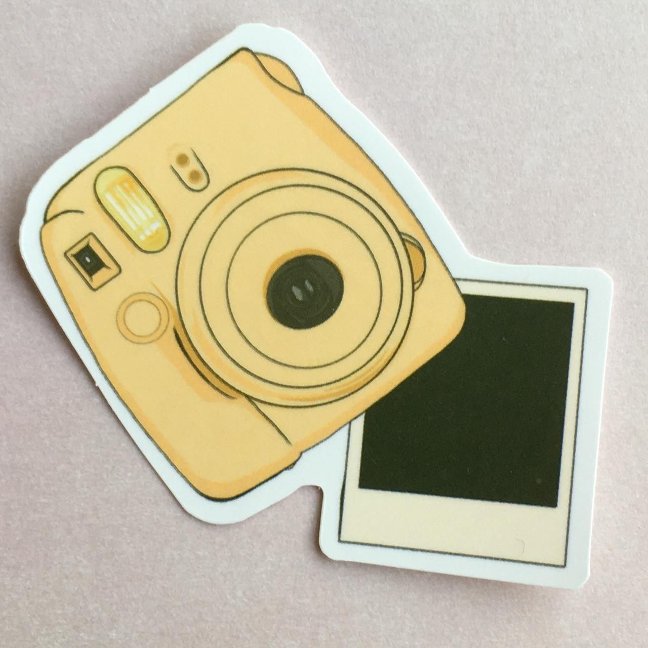Polaroid camera sticker peach 🍑 orange 🍊