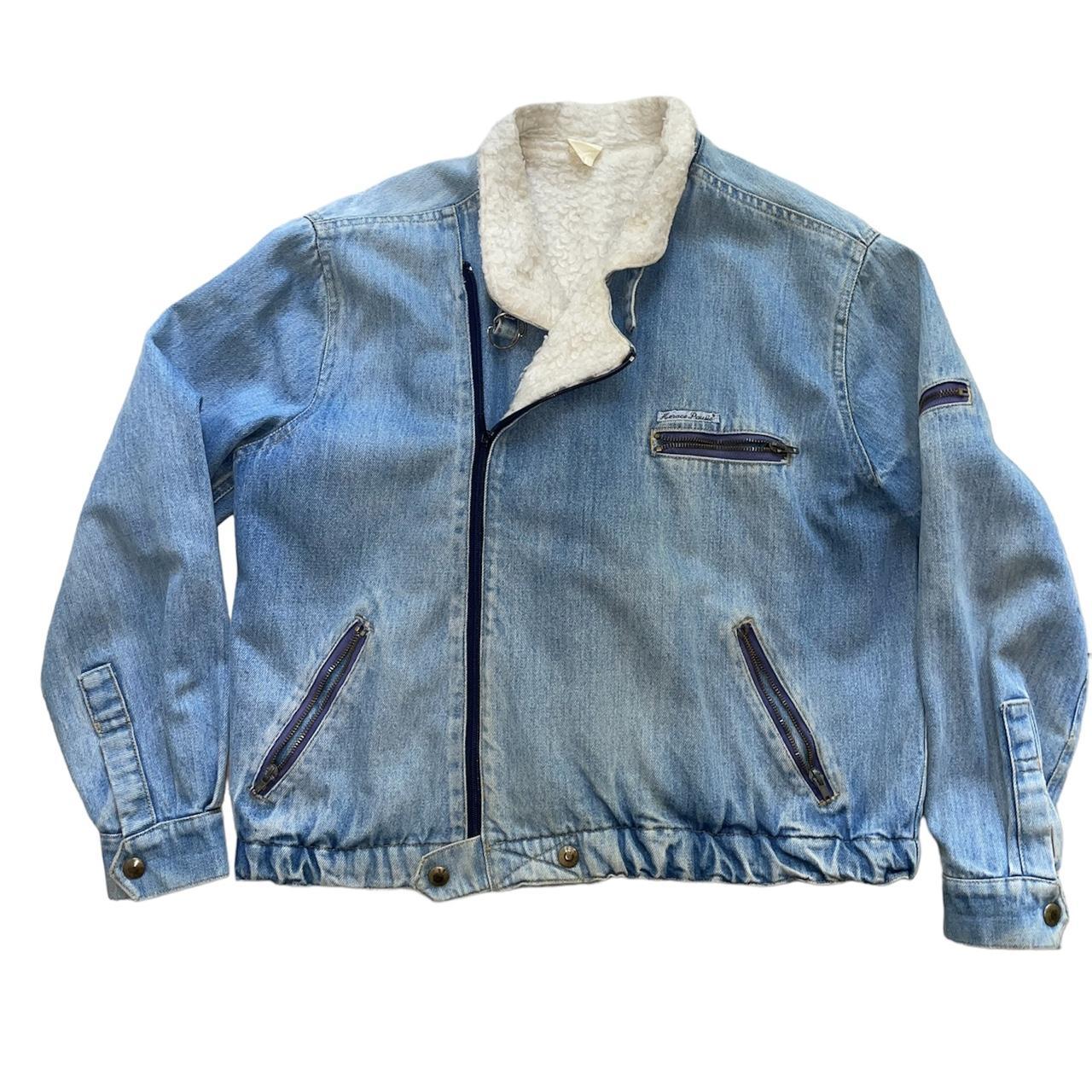 vintage denim bomber jacket | ShopLook