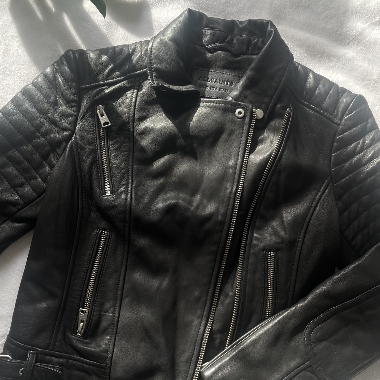 AllSaints Papin Leather Biker Jacket, RP - £400 100%... - Depop