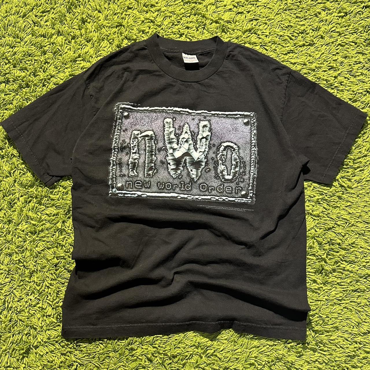 Vintage 90s NWO Chrome Cyberpunk Style tee WWE WCW | Depop