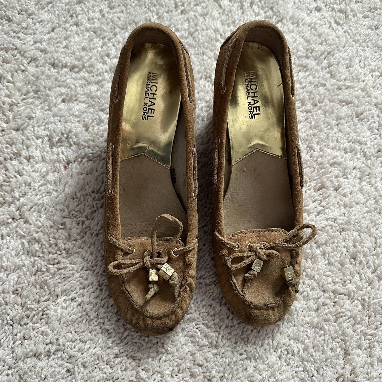 Michael kors gold sales loafers