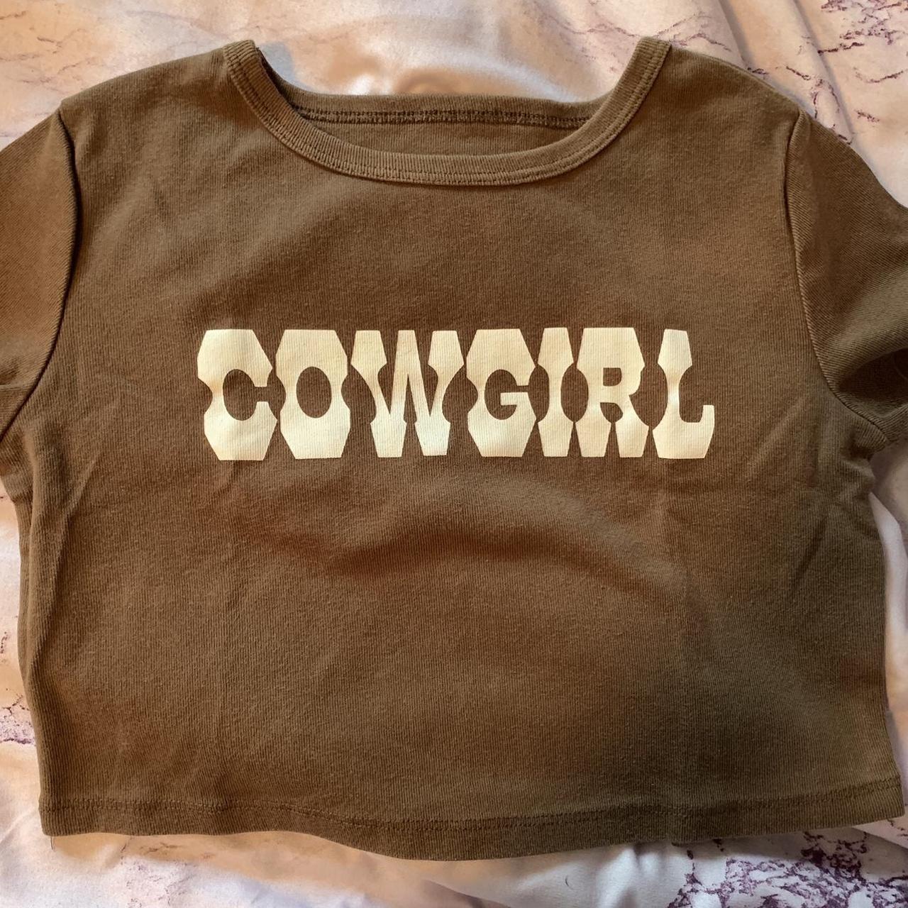 brandy melville cowgirl shirt tag is hard to see... Depop