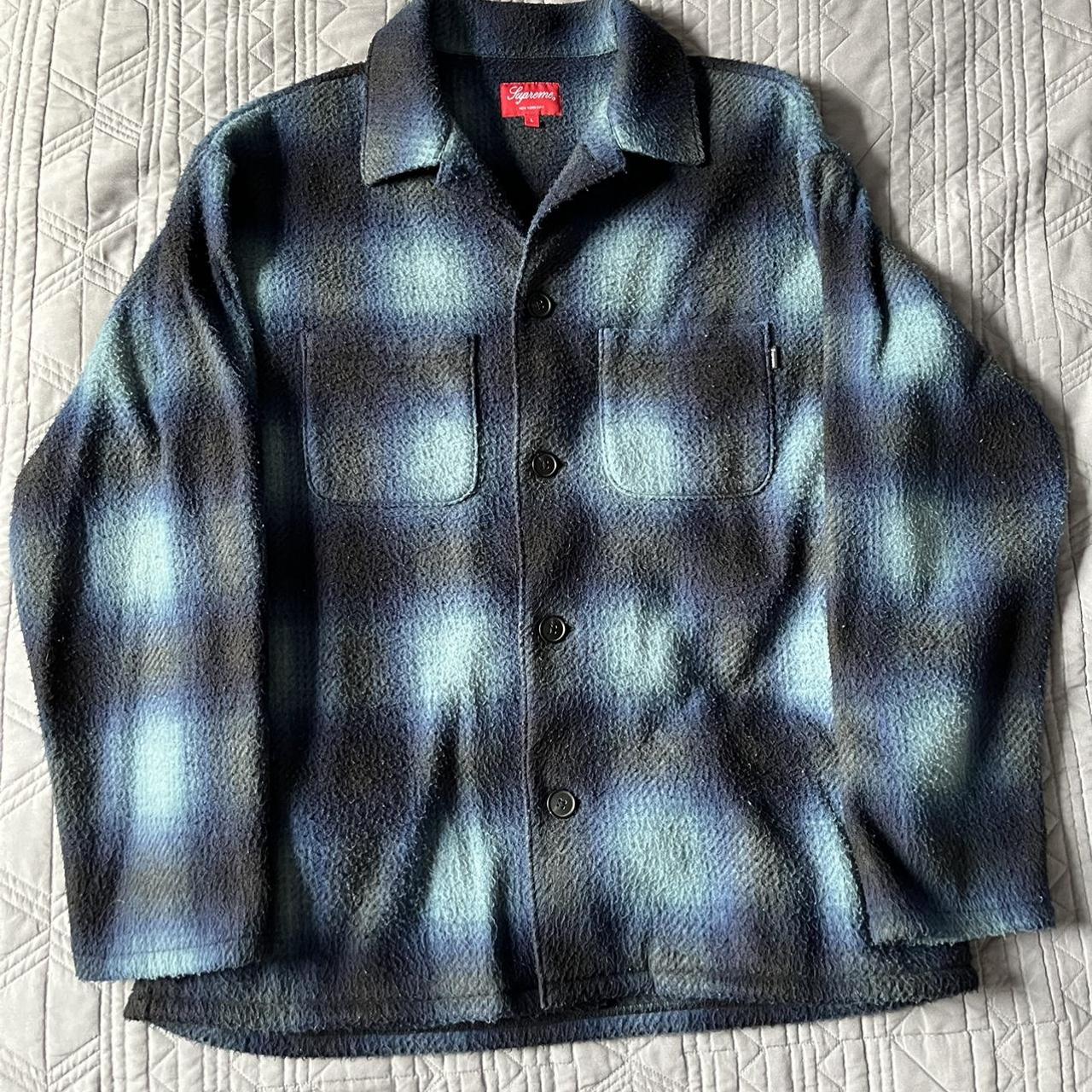 Supreme Shadow Plaid Fleece Shirt Brand New never... - Depop