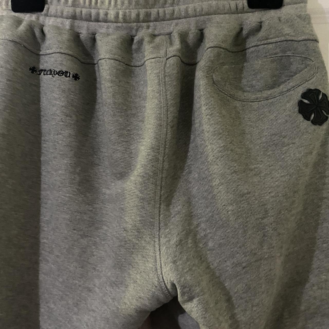 Chrome Hearts Men's Grey and Black Shorts | Depop