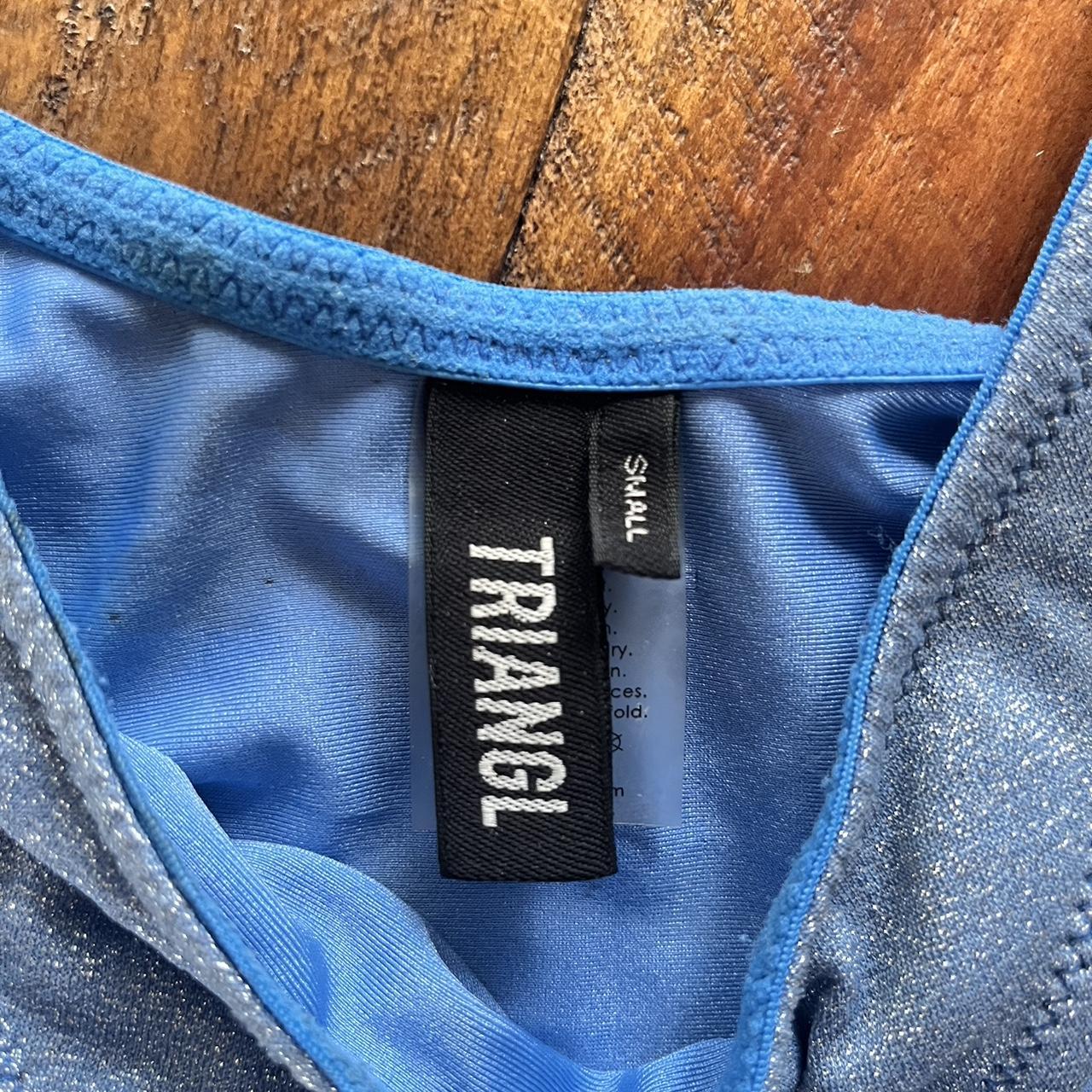 Triangl Blue Dainty Shimmer Bikini... - Depop