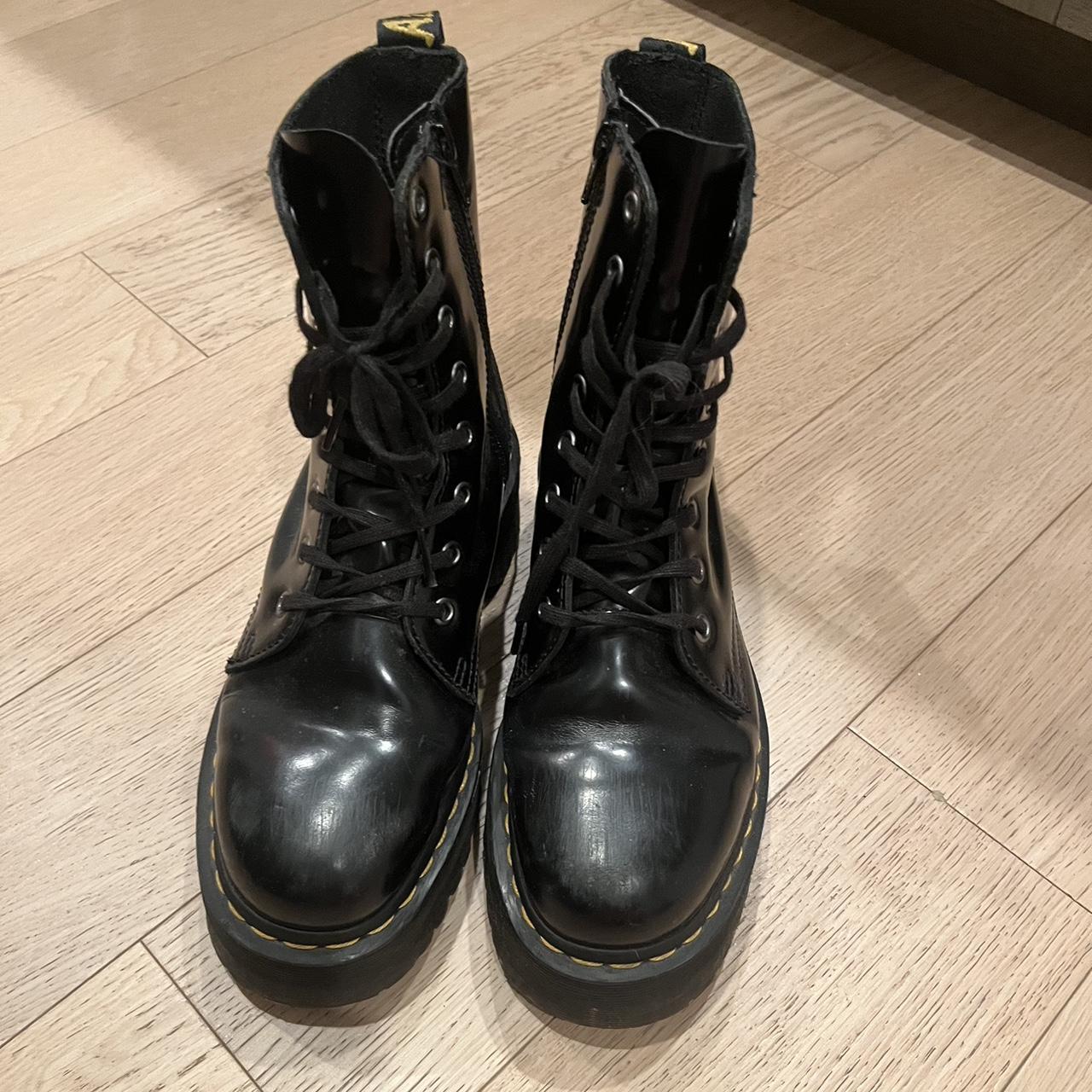 black platform doc martens