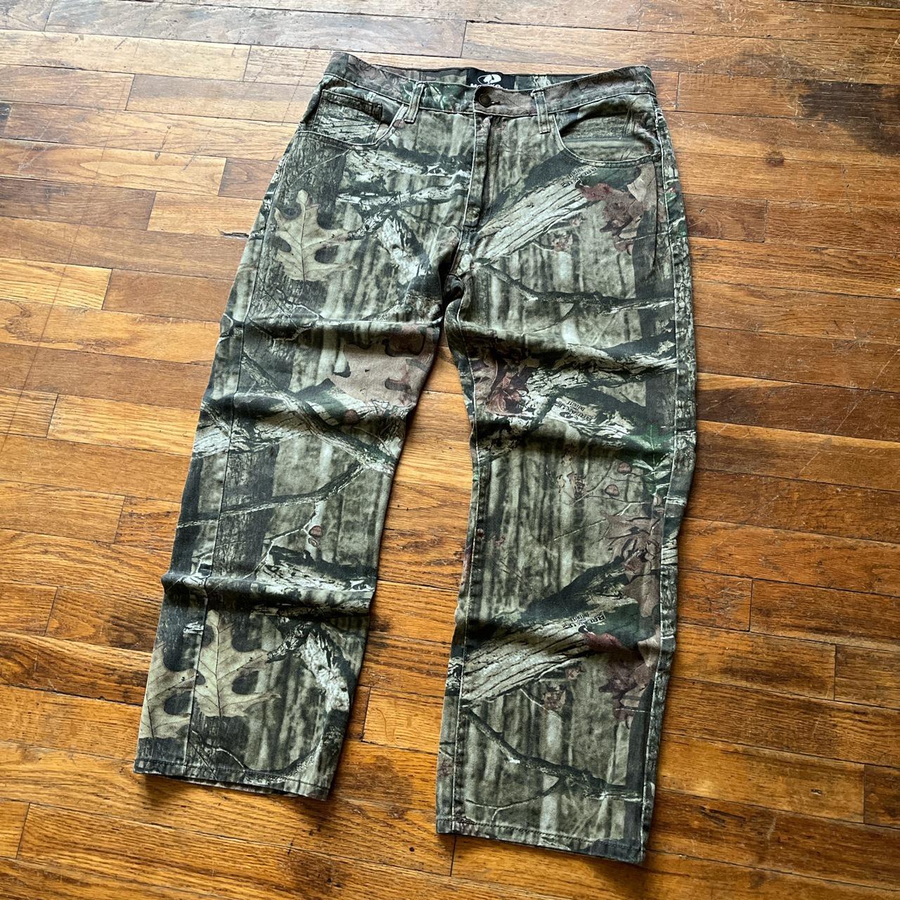 Vintage Y2k Mossy Oak Camo Pants Size // 34x30 /... - Depop