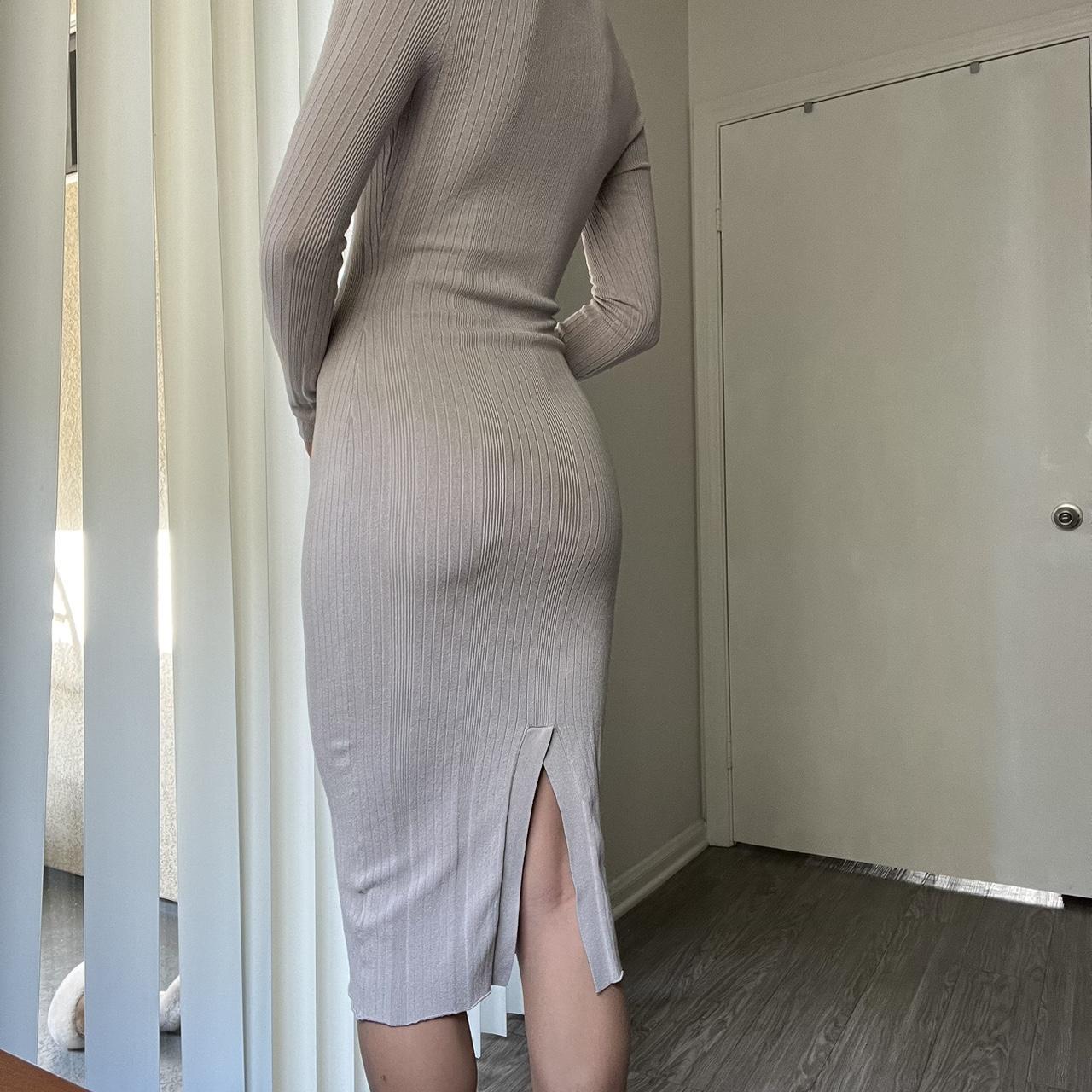 Grey and cream dress best sale