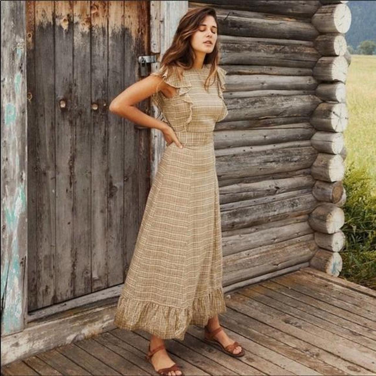 Christy Dawn Quinn plaid midi dress with Depop