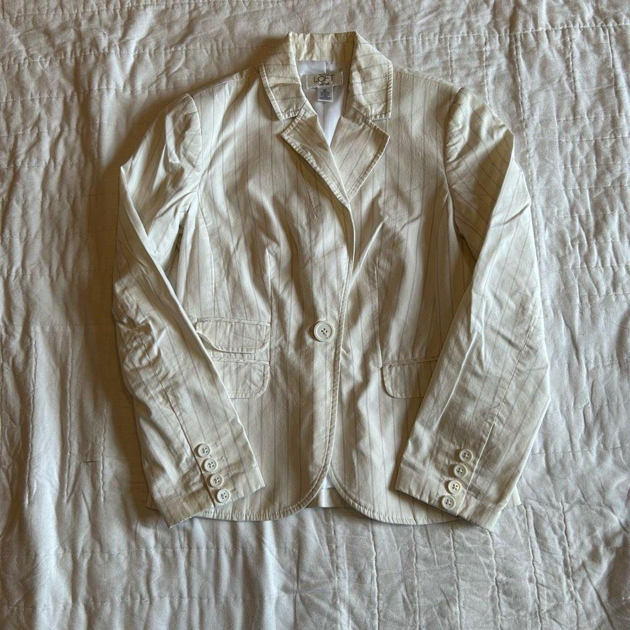 Ann Taylor LOFT Vintage suit jacket Off white pin Depop