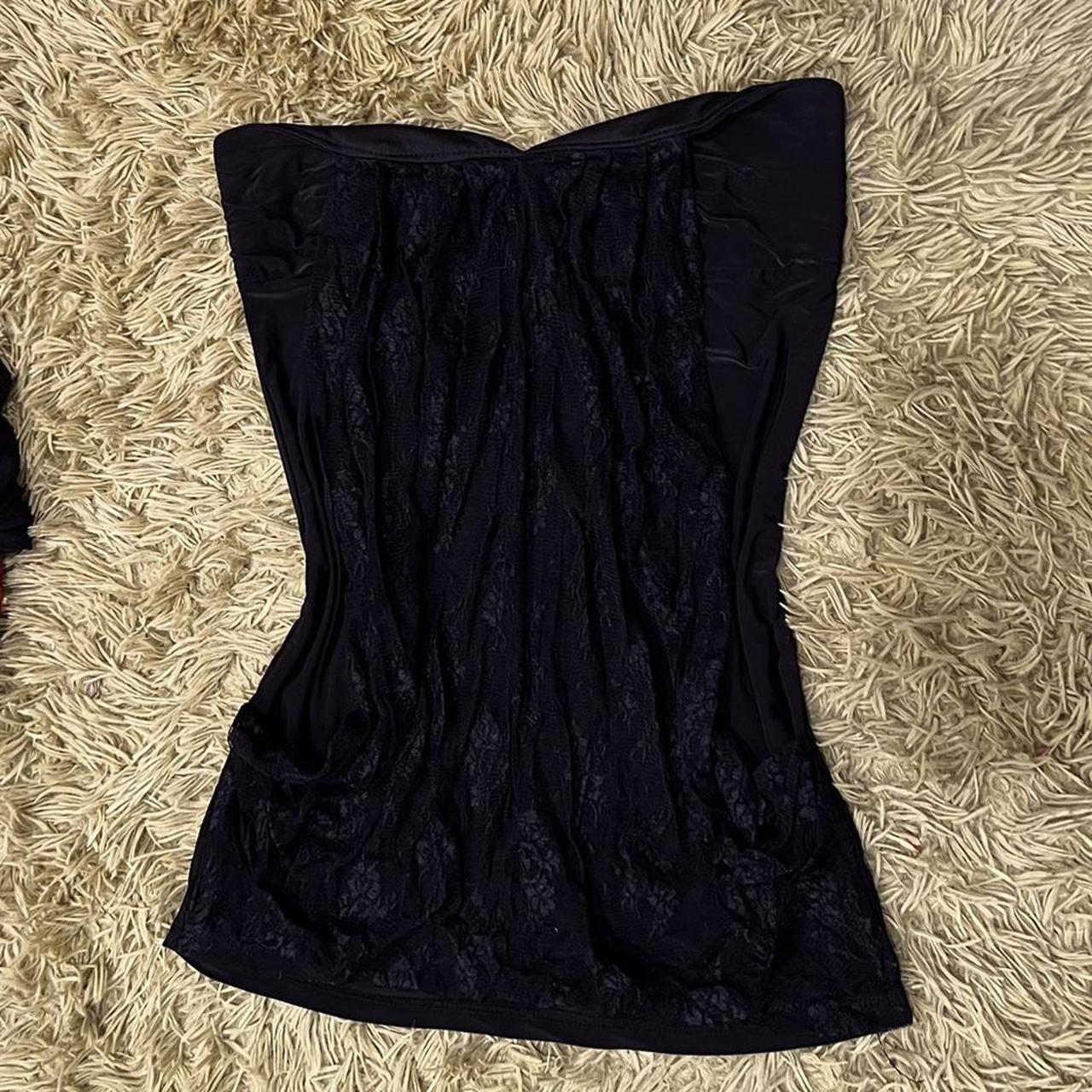 Y2K wet seal strapless lace floral tube top, #y2k