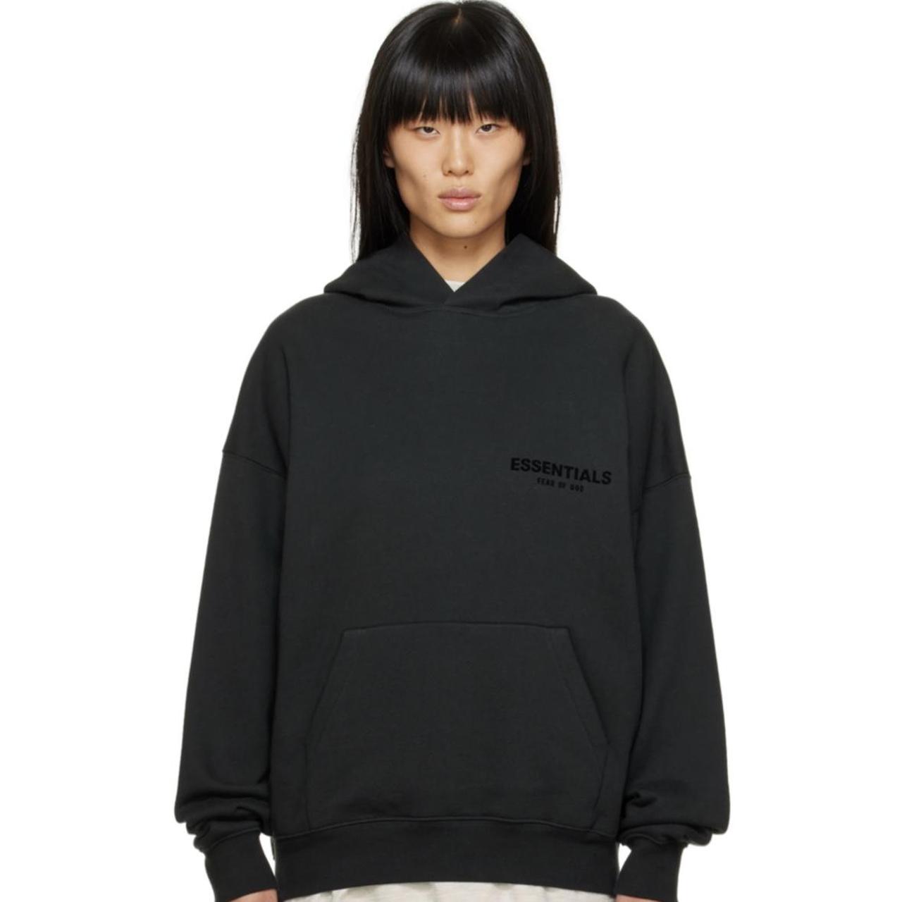 Essentials Women's Black Hoodie Depop