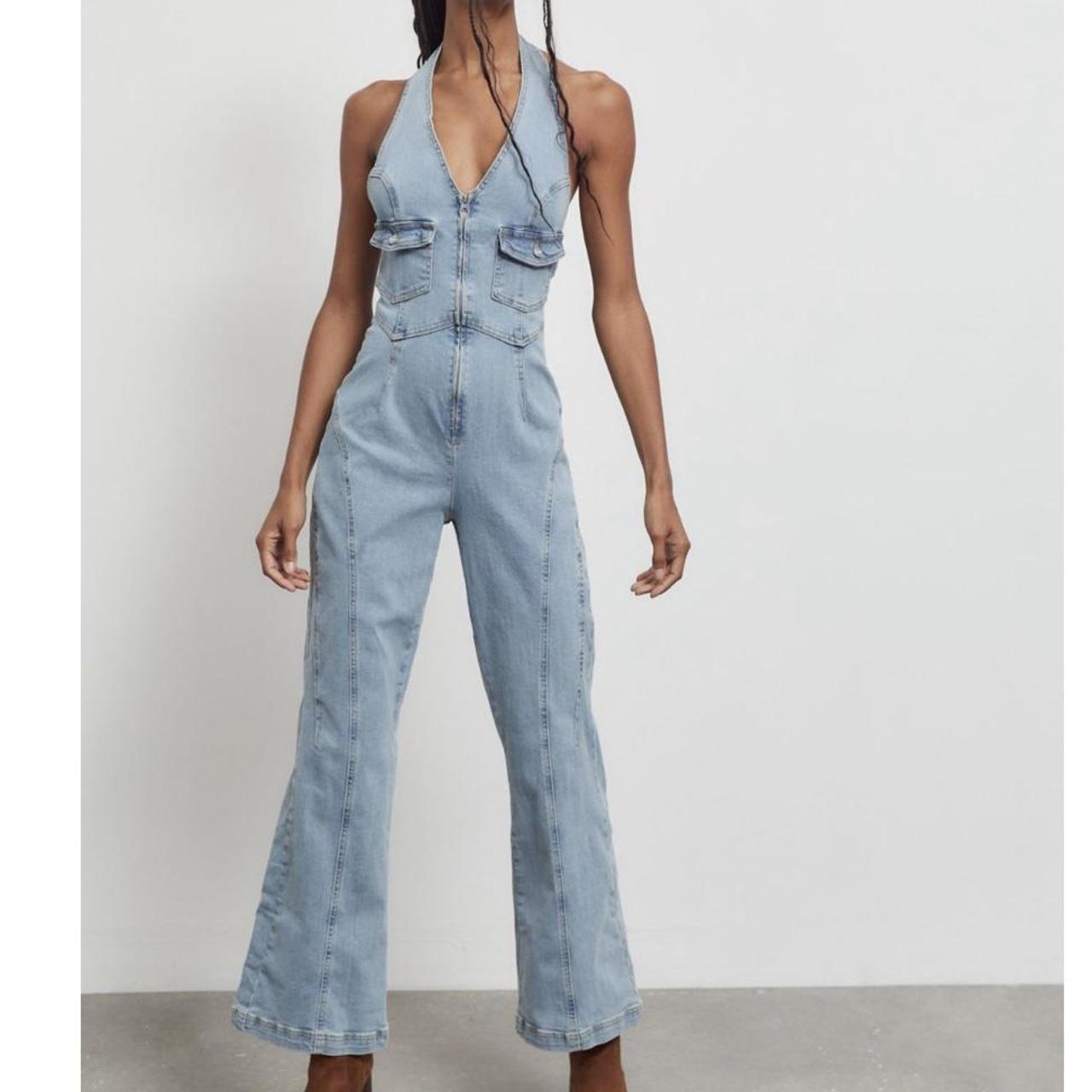 Urban Outfitters Women's Blue Jumpsuit Depop