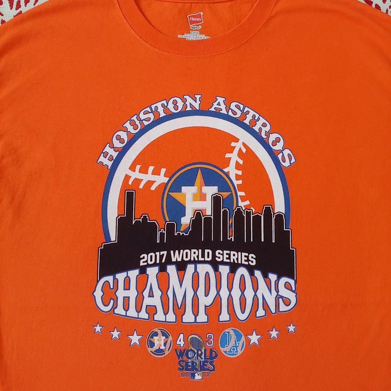 Houston Astros 2017 World Series Champions Orange - Depop