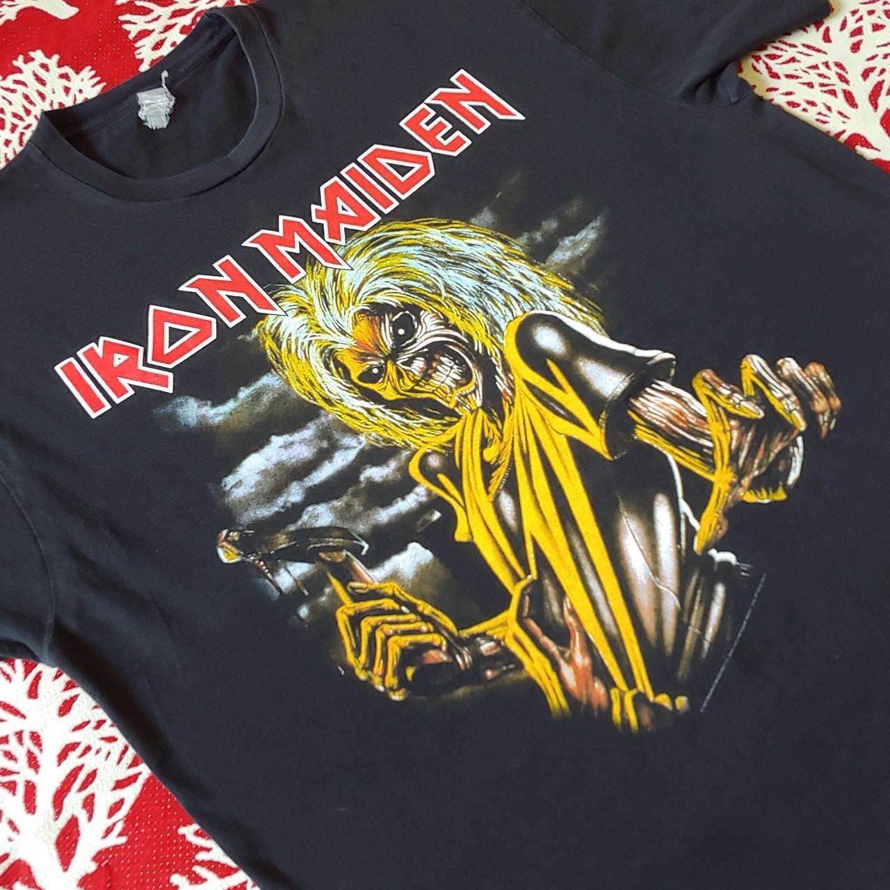 Vintage 90s Iron Maiden Killers band rock t store shirt double sided print size small