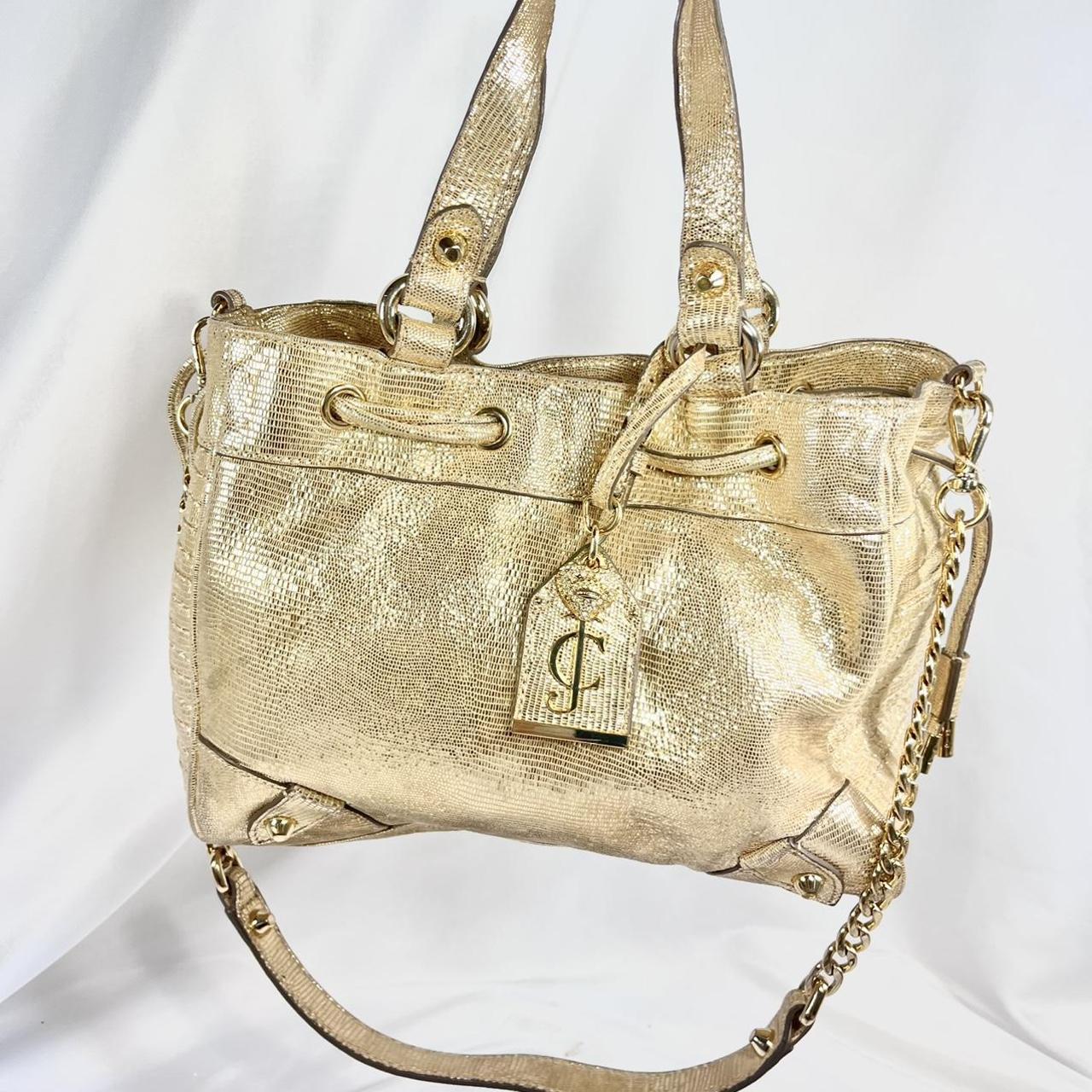 Juicy Couture Women's Gold and Silver Bag | Depop