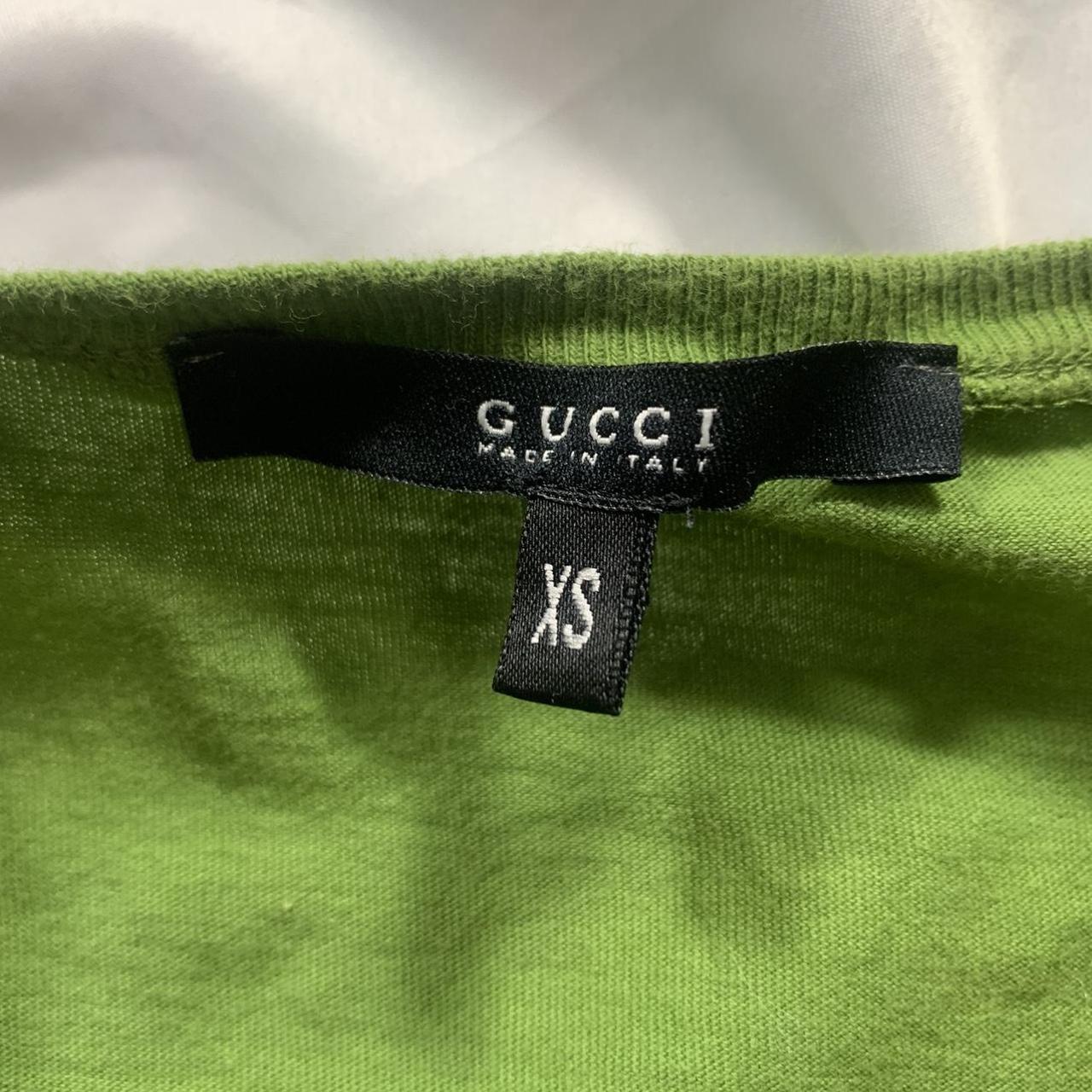 Authentic Early 2000sGreen Gucci T-shirt -Gucci... - Depop