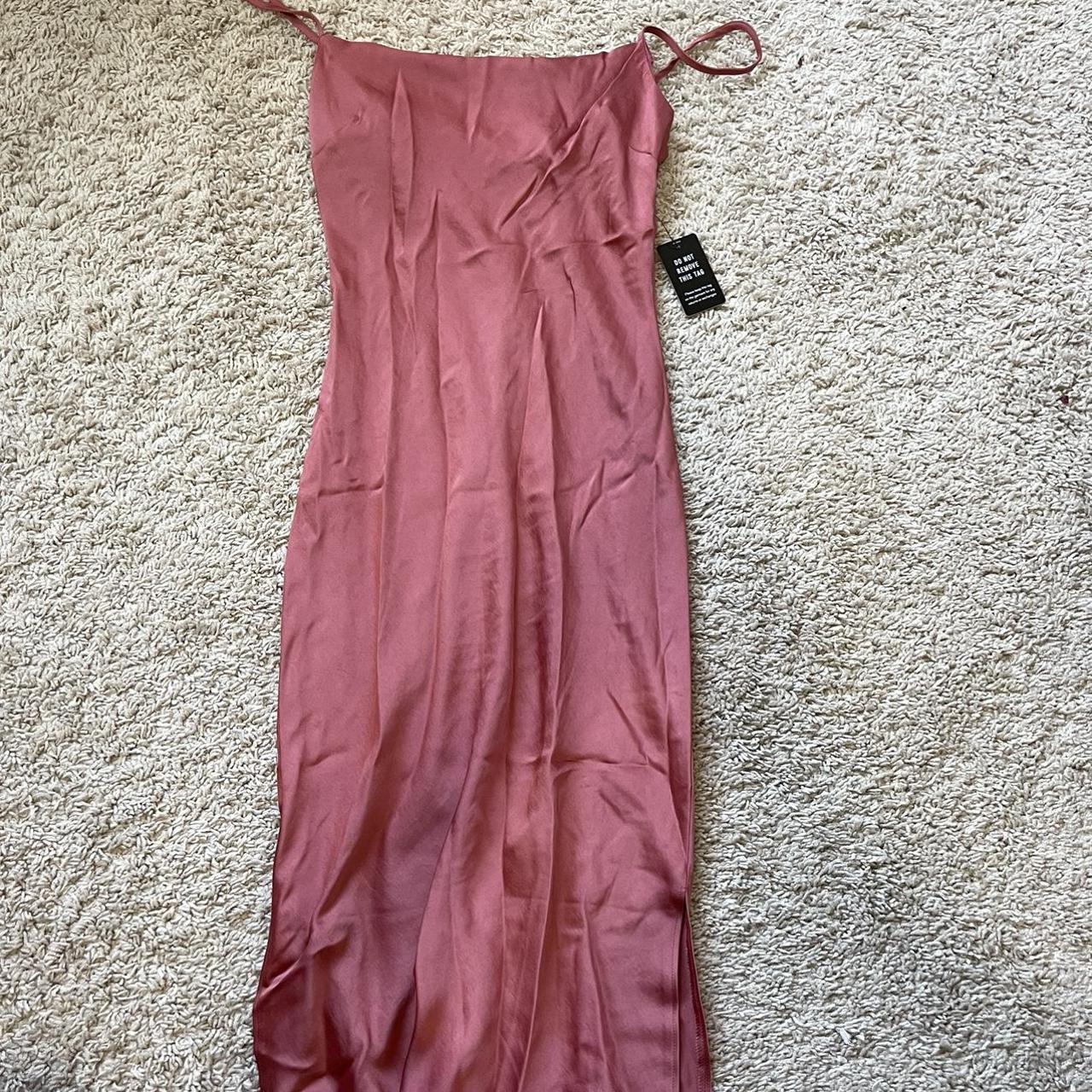 Express Women's Burgundy and Pink Dress Depop