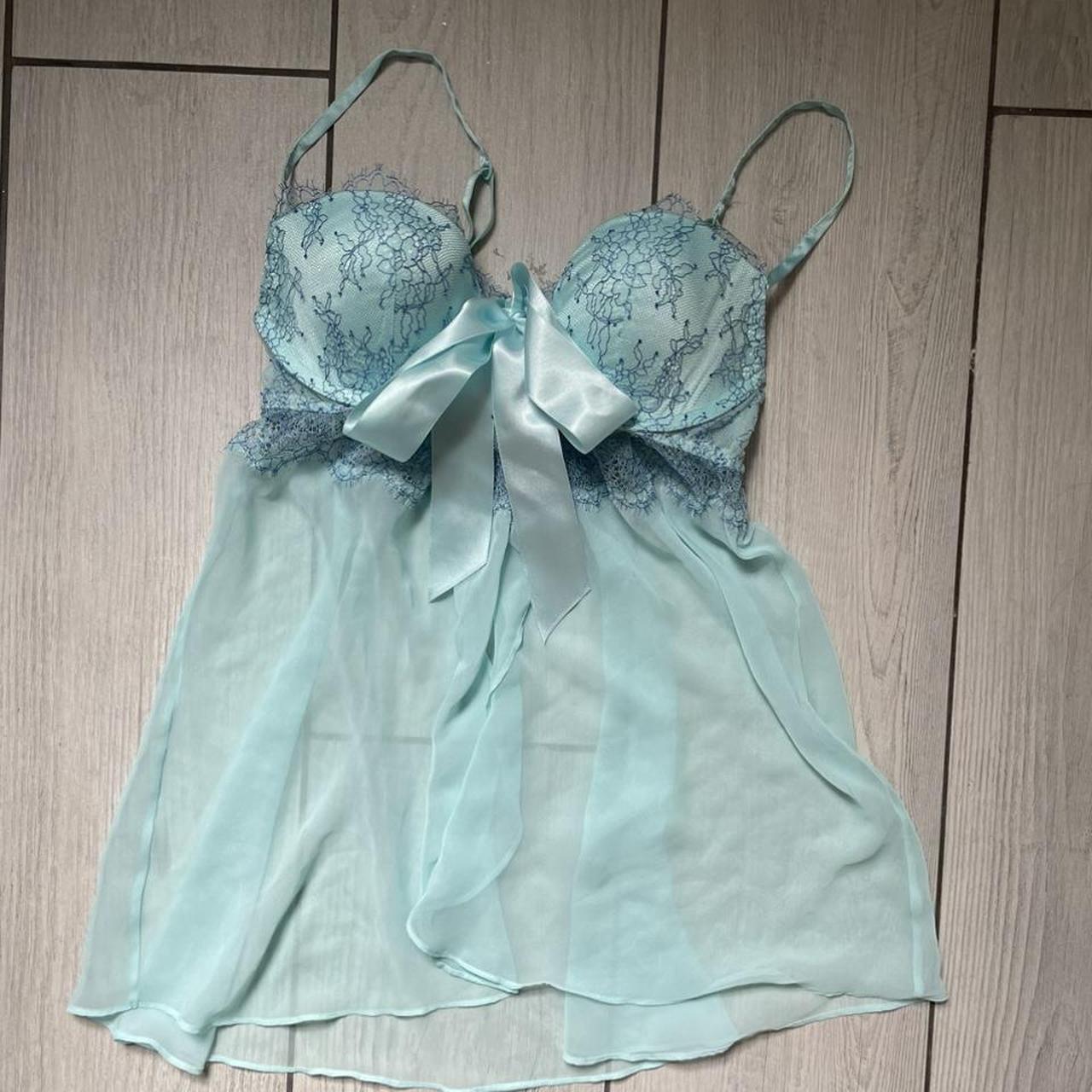 y2k victoria’s secret sheer baby doll bra top with... Depop
